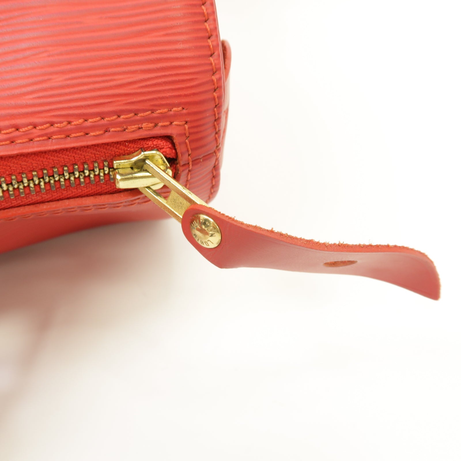 LOUIS VUITTON Epi Speedy 25金扣手挽袋紅色