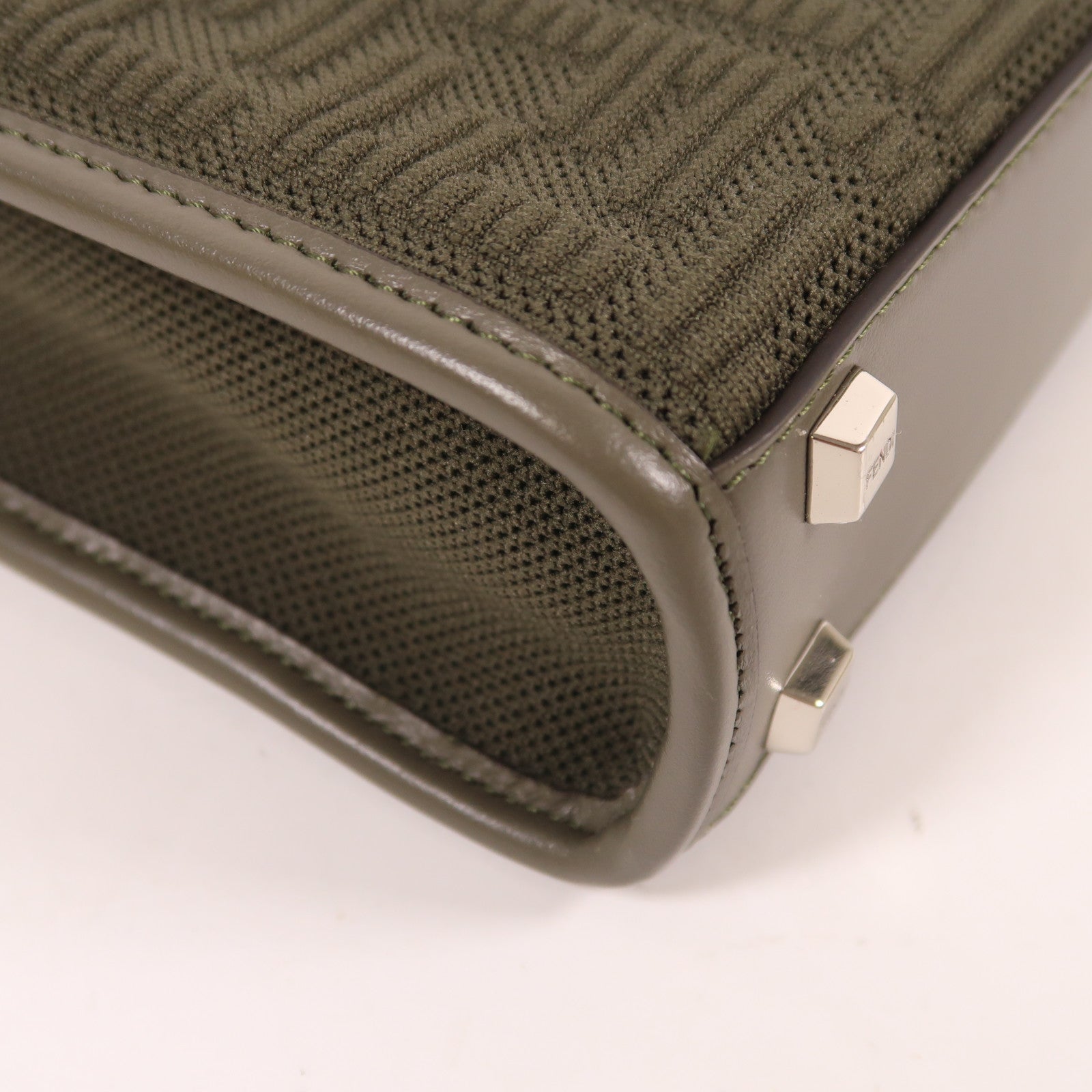 FENDI 針織布料Sunshin銀扣手挽肩背兩用袋