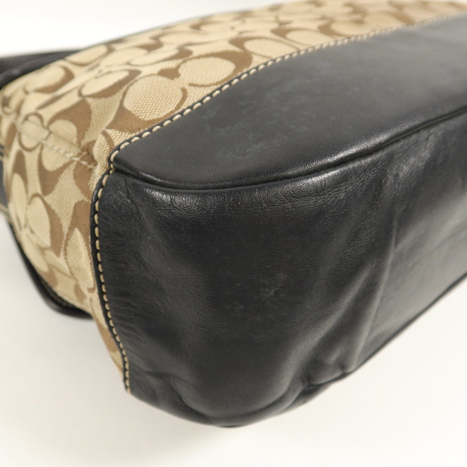 COACH 帆布/牛皮皮革Shoulder Bag肩背袋