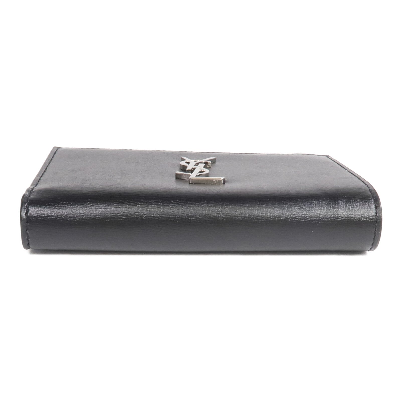 SAINT LAURENT 牛皮皮革Bi-fold Wallet銀扣錢包