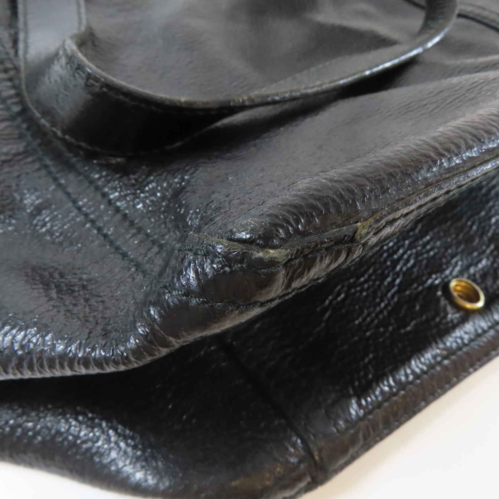 SAINT LAURENT 【激減優惠】牛皮皮革Hand Bag金扣肩背袋黑色