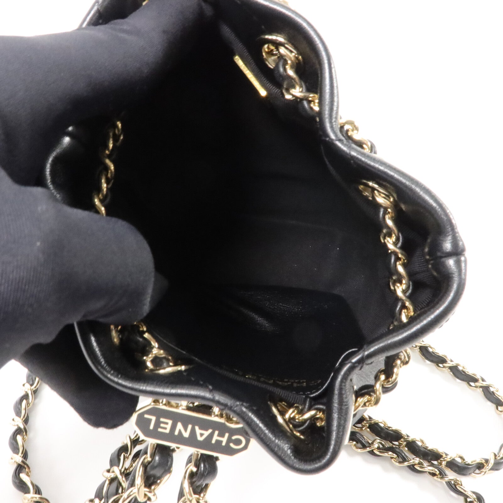 CHANEL 牛皮皮革Bucket Backpack背包