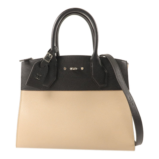 LOUIS VUITTON Taurillon City Steamer MM手挽肩背兩用袋