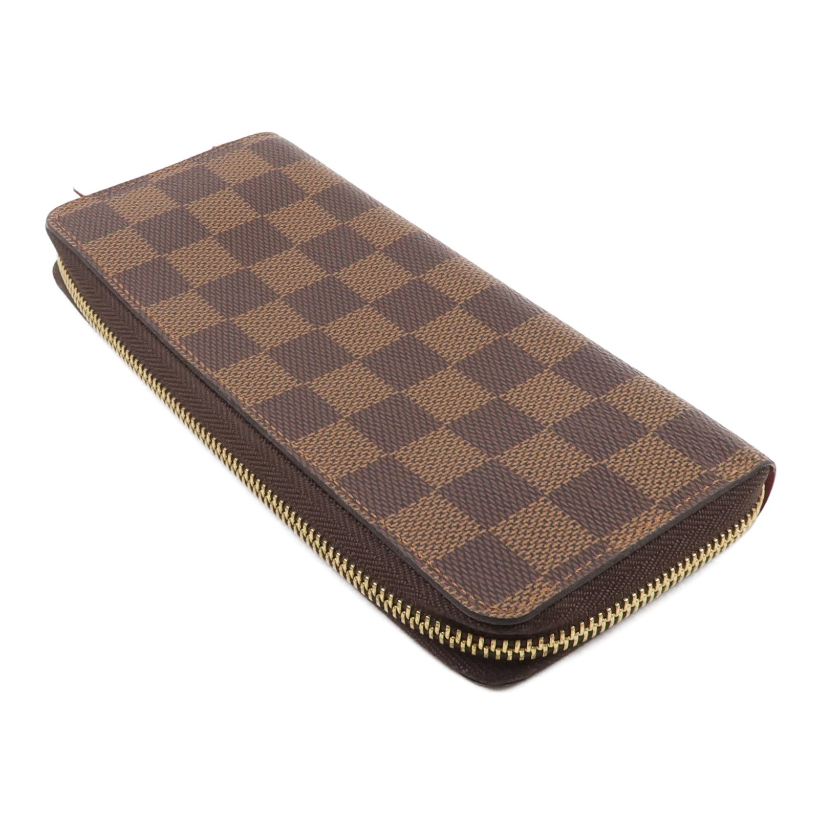 LOUIS VUITTON Damier Clemence Wallet金扣長錢包