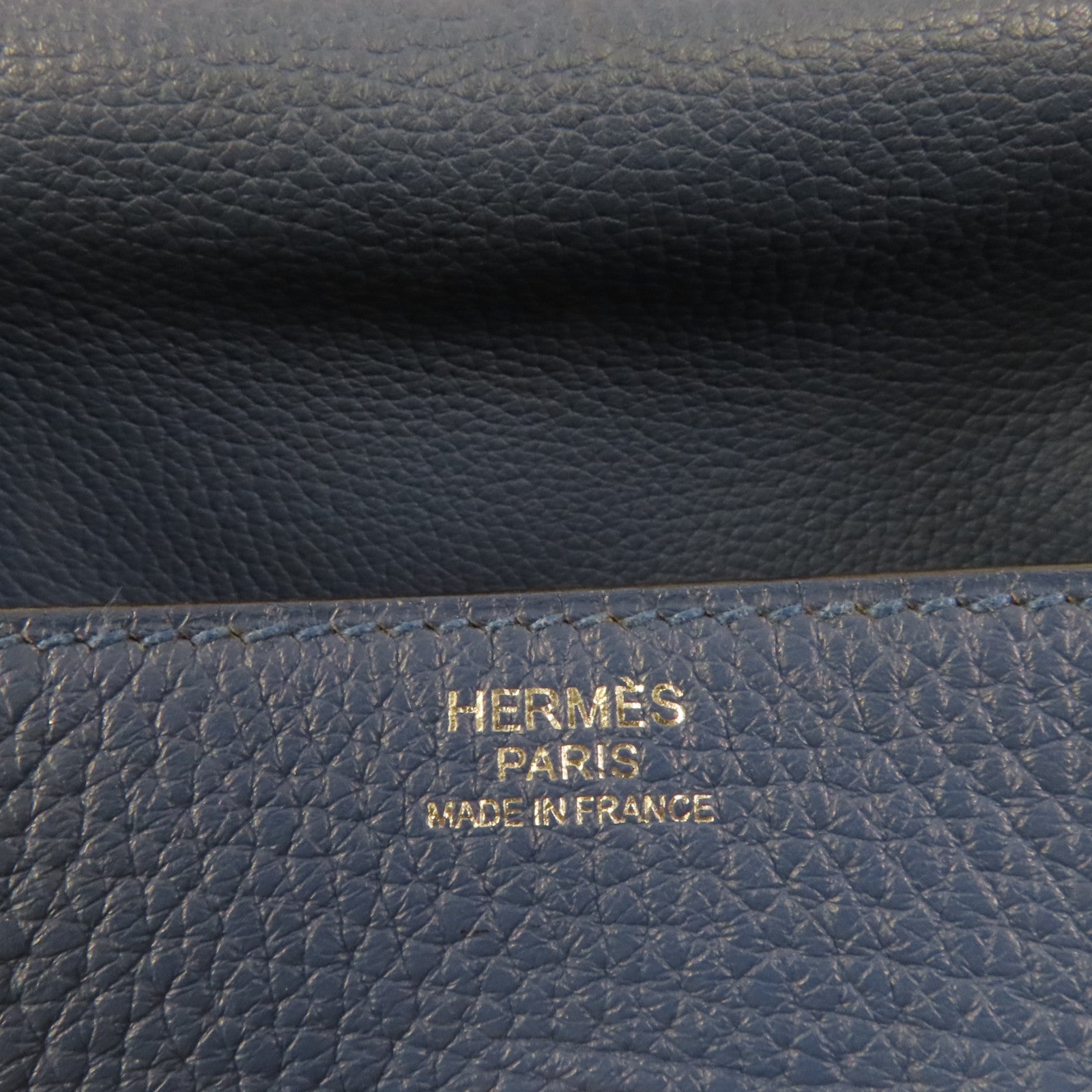 HERMES Clemence皮革Lindy 30銀扣手挽肩背兩用袋Blue