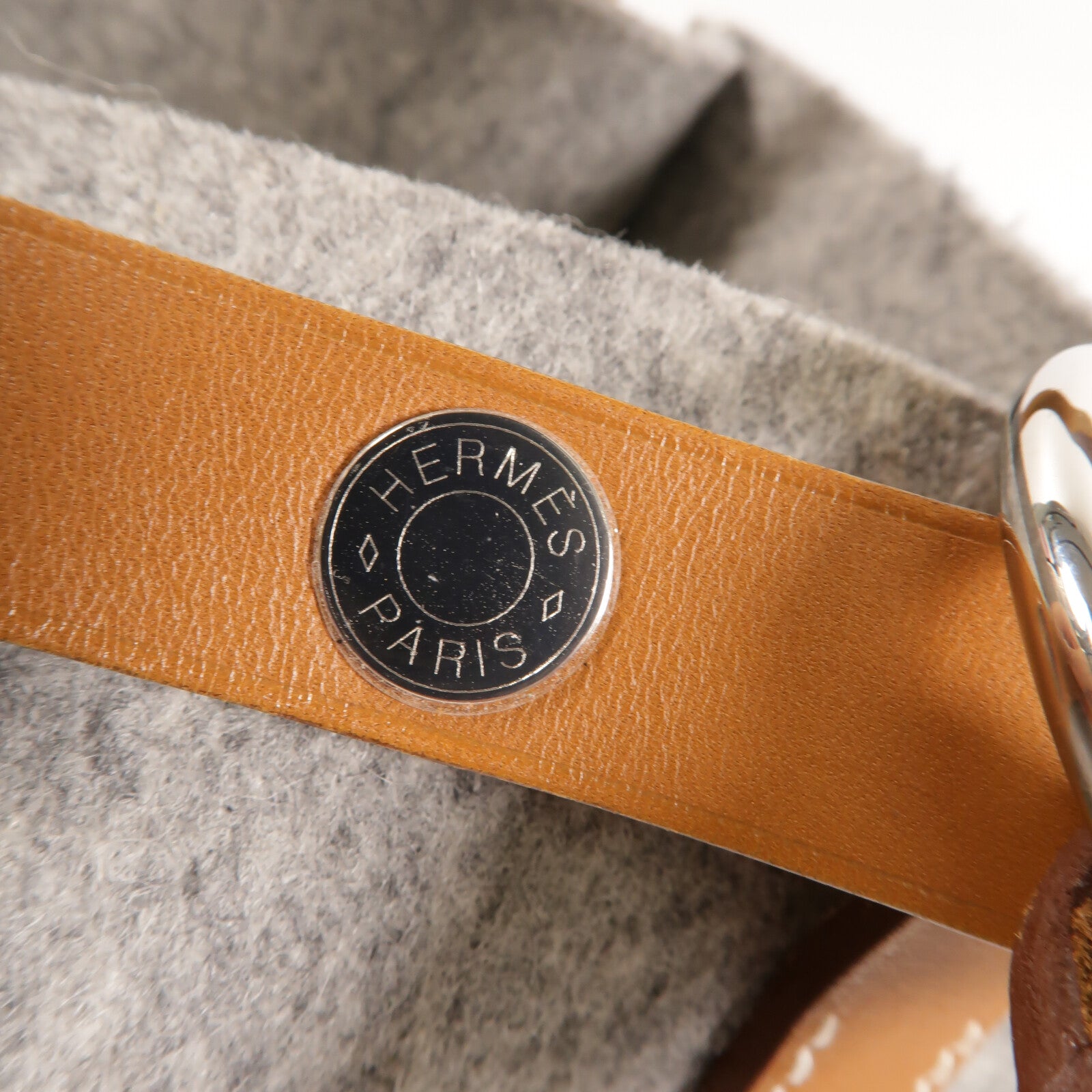 HERMES Felt Cavallicot Tote Bag手挽肩背兩用袋Gris Clair