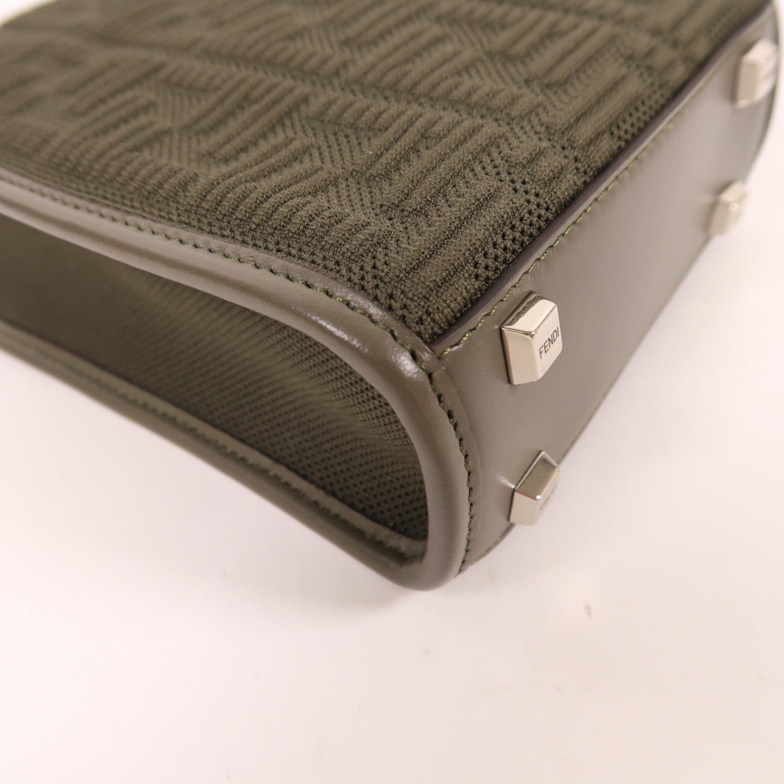 FENDI 針織布料Sunshin銀扣手挽肩背兩用袋
