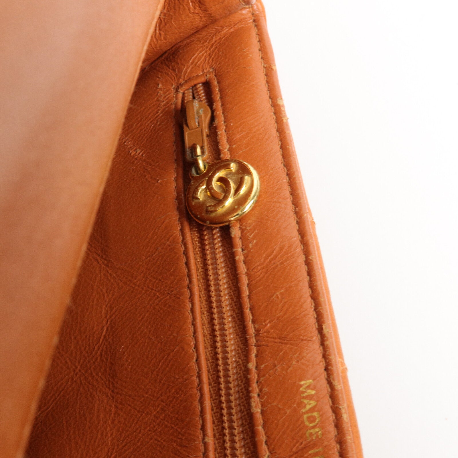 CHANEL 羊皮皮革Vintage Chain Shoulder鏈帶肩背袋