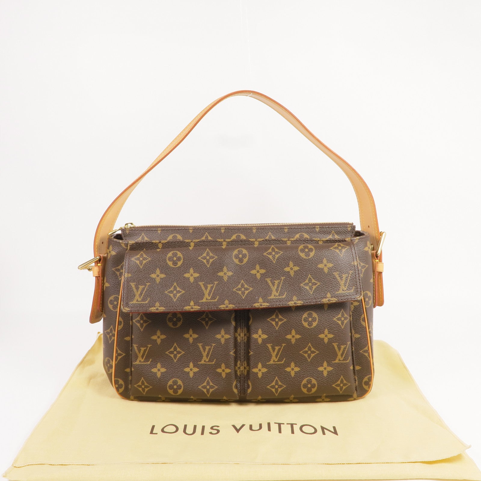 LOUIS VUITTON Monogram Viva Cite GM金扣肩背袋