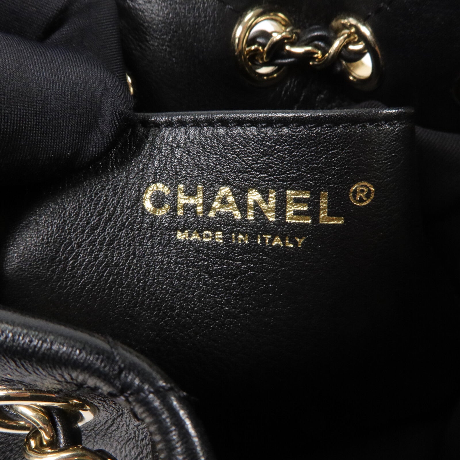 CHANEL 牛皮皮革Bucket Backpack背包