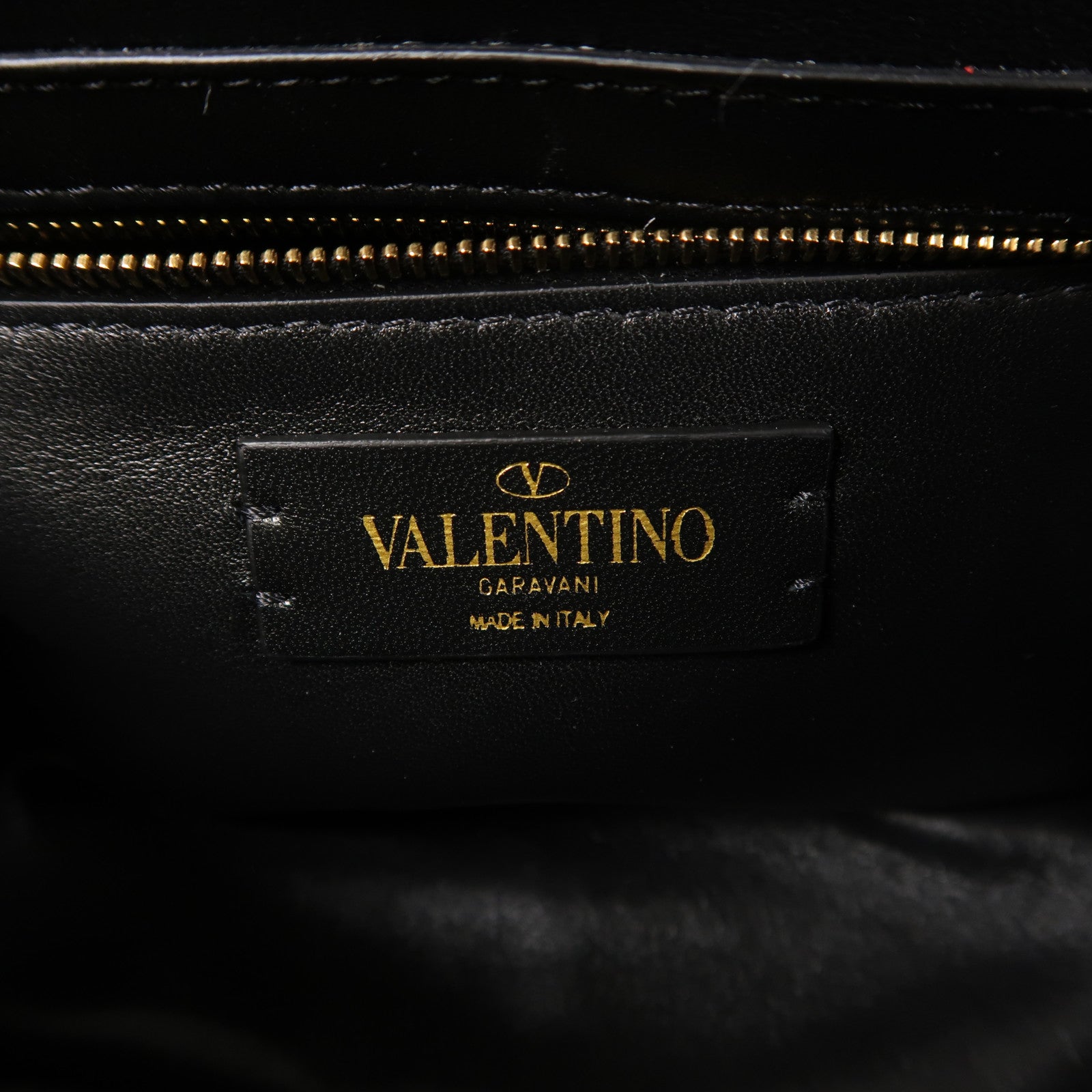 Valentino 皮革Roman Stud金扣手挽肩背兩用袋