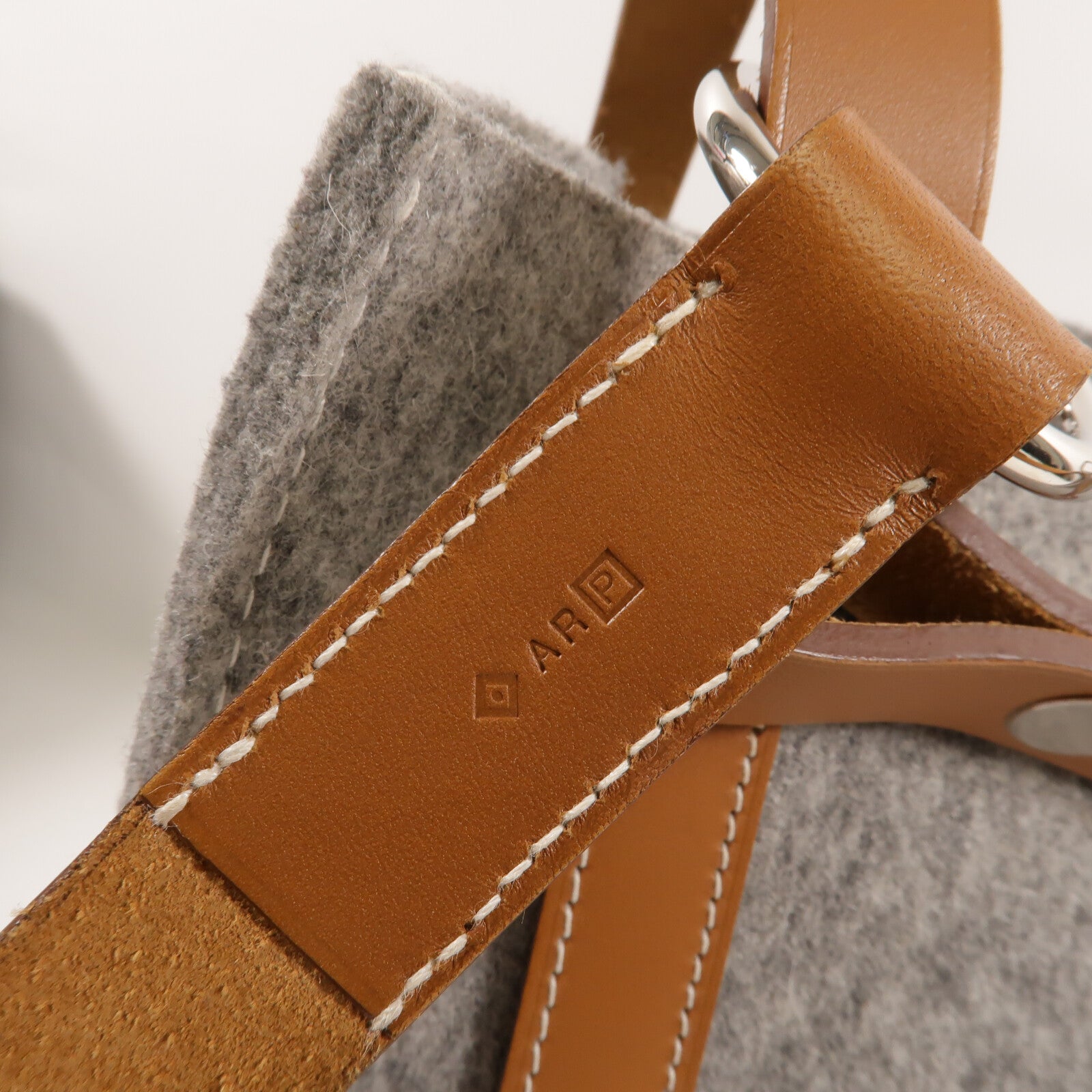 HERMES Felt Cavallicot Tote Bag手挽肩背兩用袋Gris Clair