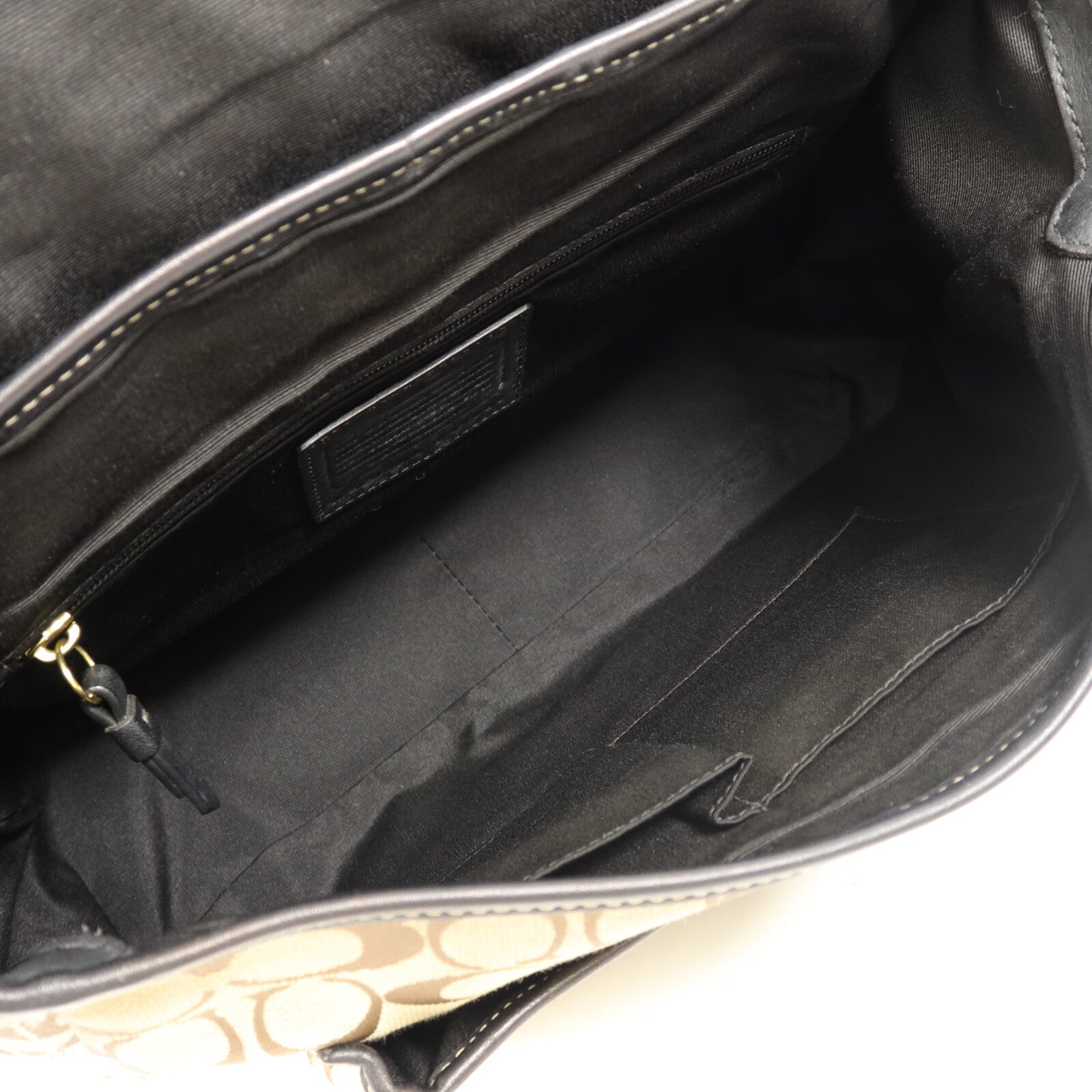 COACH 帆布/牛皮皮革Shoulder Bag肩背袋