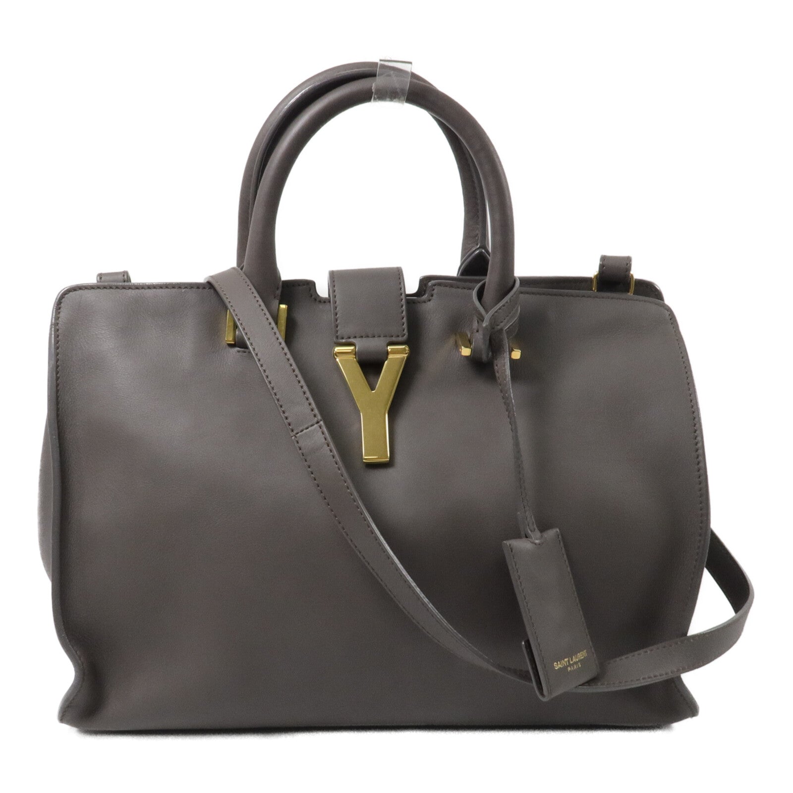 YVES SAINT LAURENT 牛皮皮革Cabas Y手挽肩背兩用袋