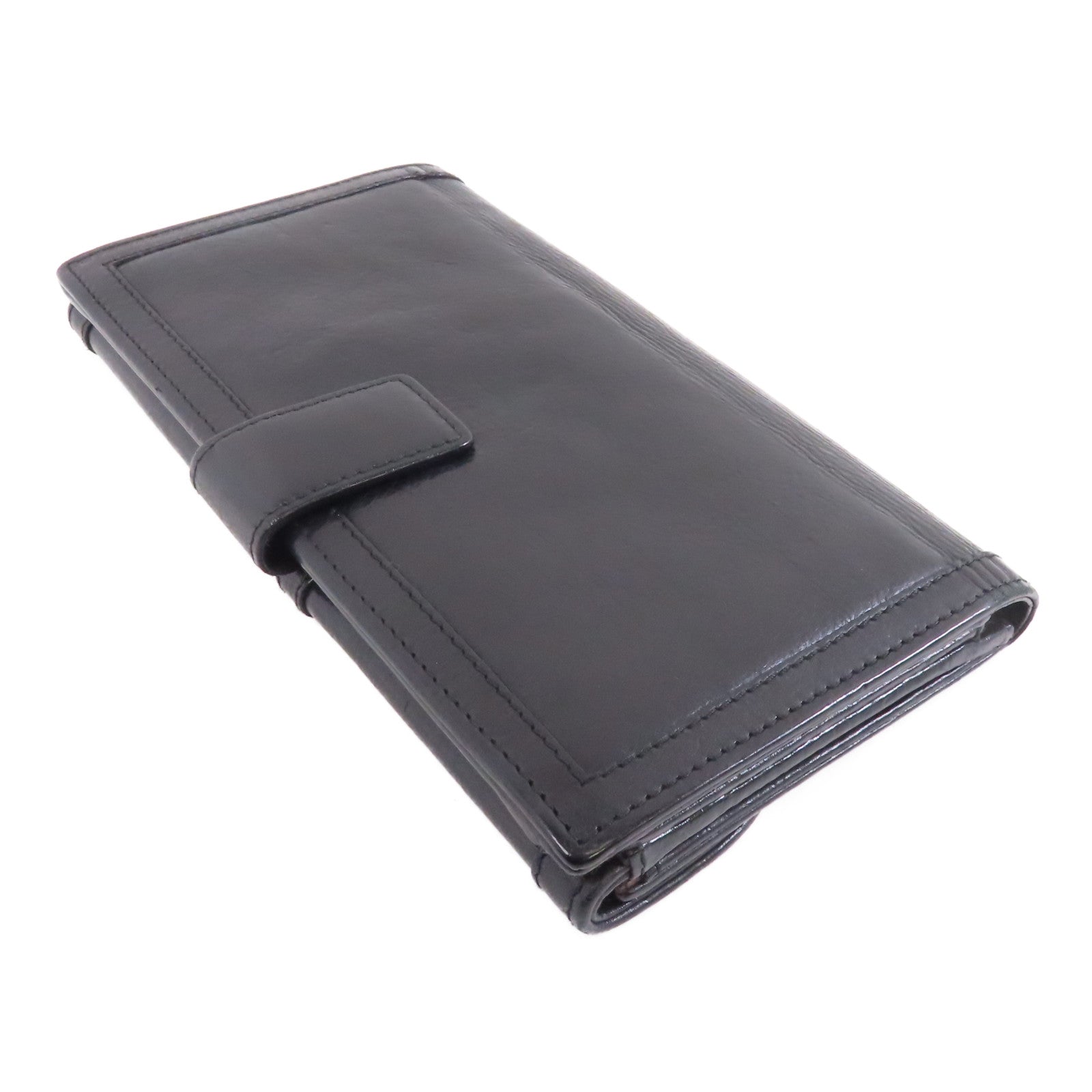 Dior 牛皮皮革Long Wallet銀扣長錢包黑色