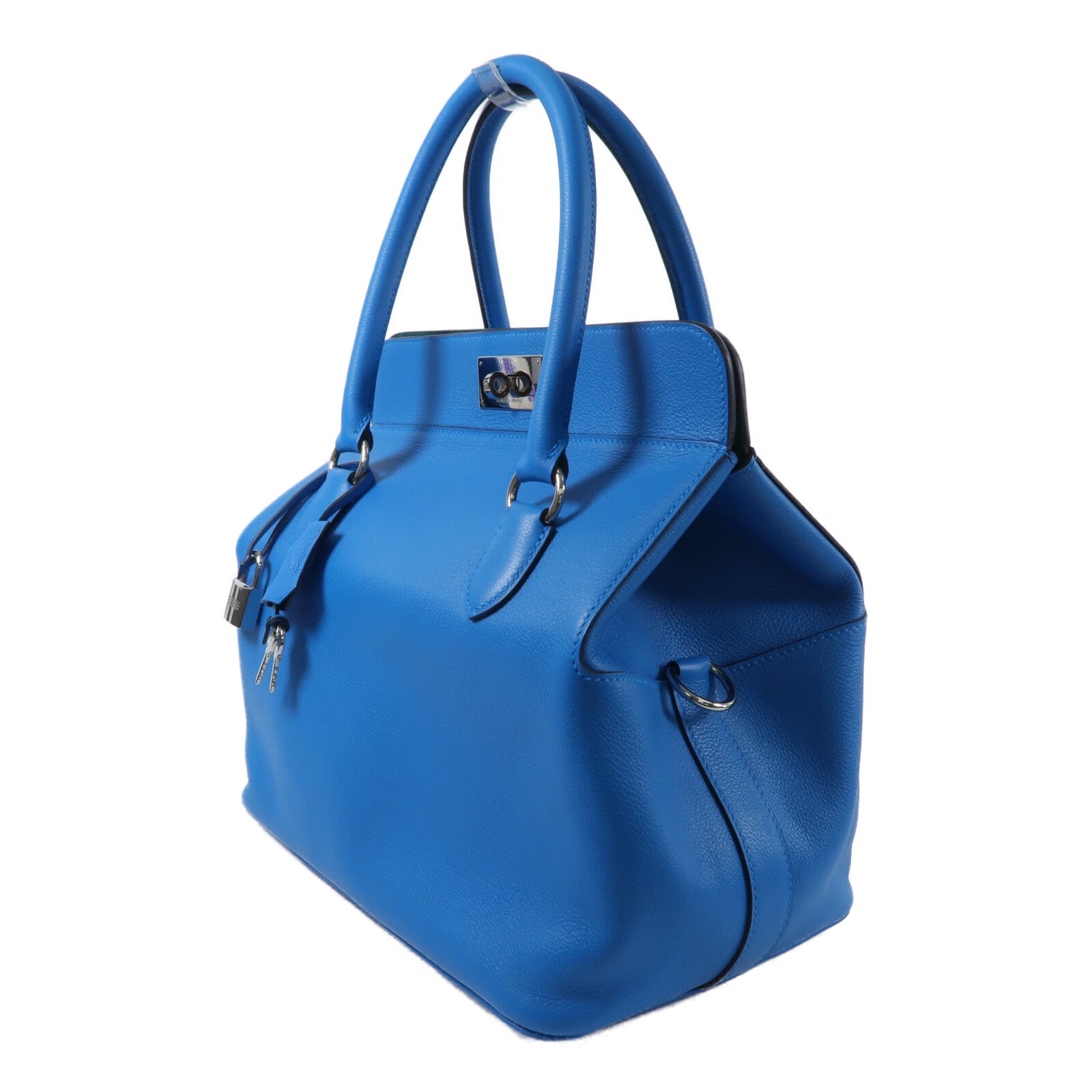 HERMES Evercolor皮革Toolbox 26手挽肩背兩用袋BleuZanzibar/Vertigo