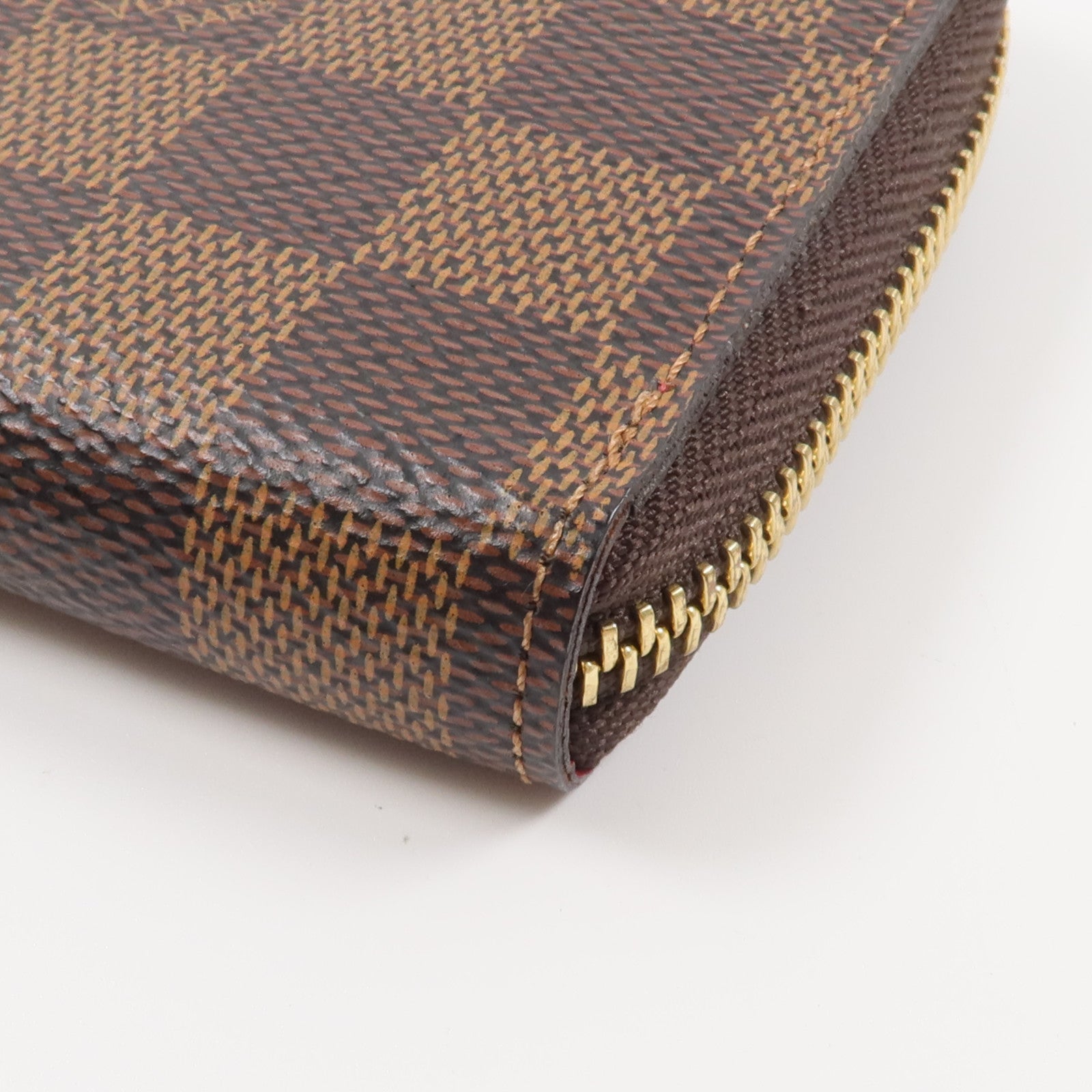 LOUIS VUITTON Damier Clemence Wallet金扣長錢包