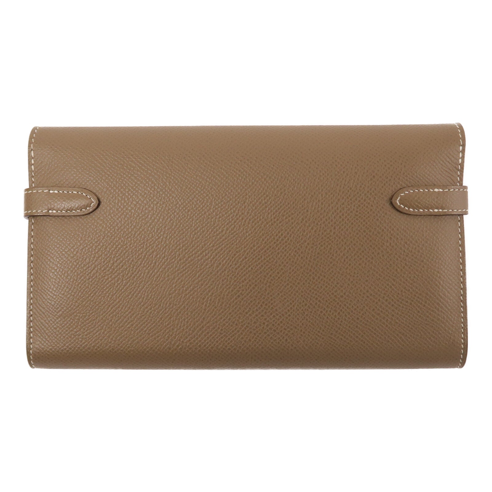 HERMES Epsom皮革Kelly Long Wallet長錢包Etoupe
