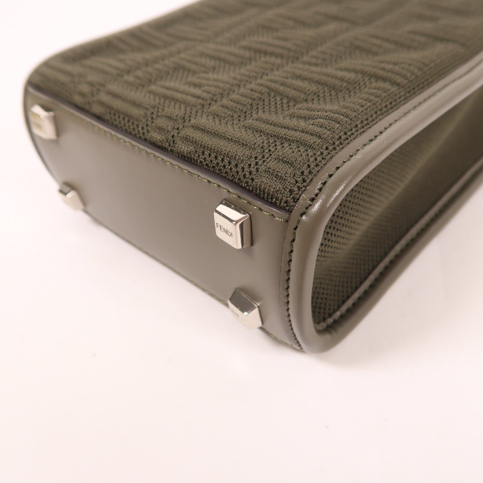 FENDI 針織布料Sunshin銀扣手挽肩背兩用袋