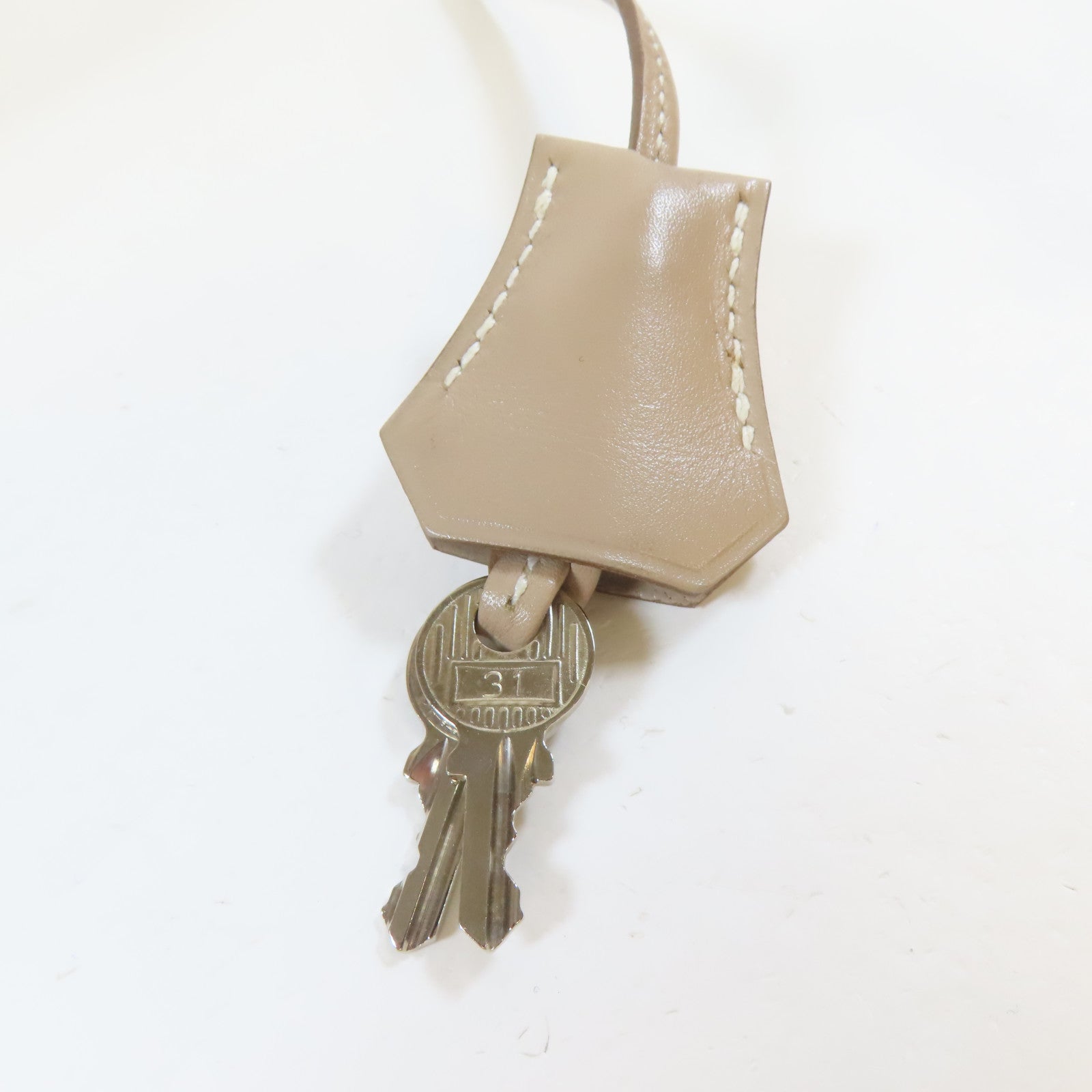 HERMES Swift皮革Birkin 35銀扣手挽袋米色