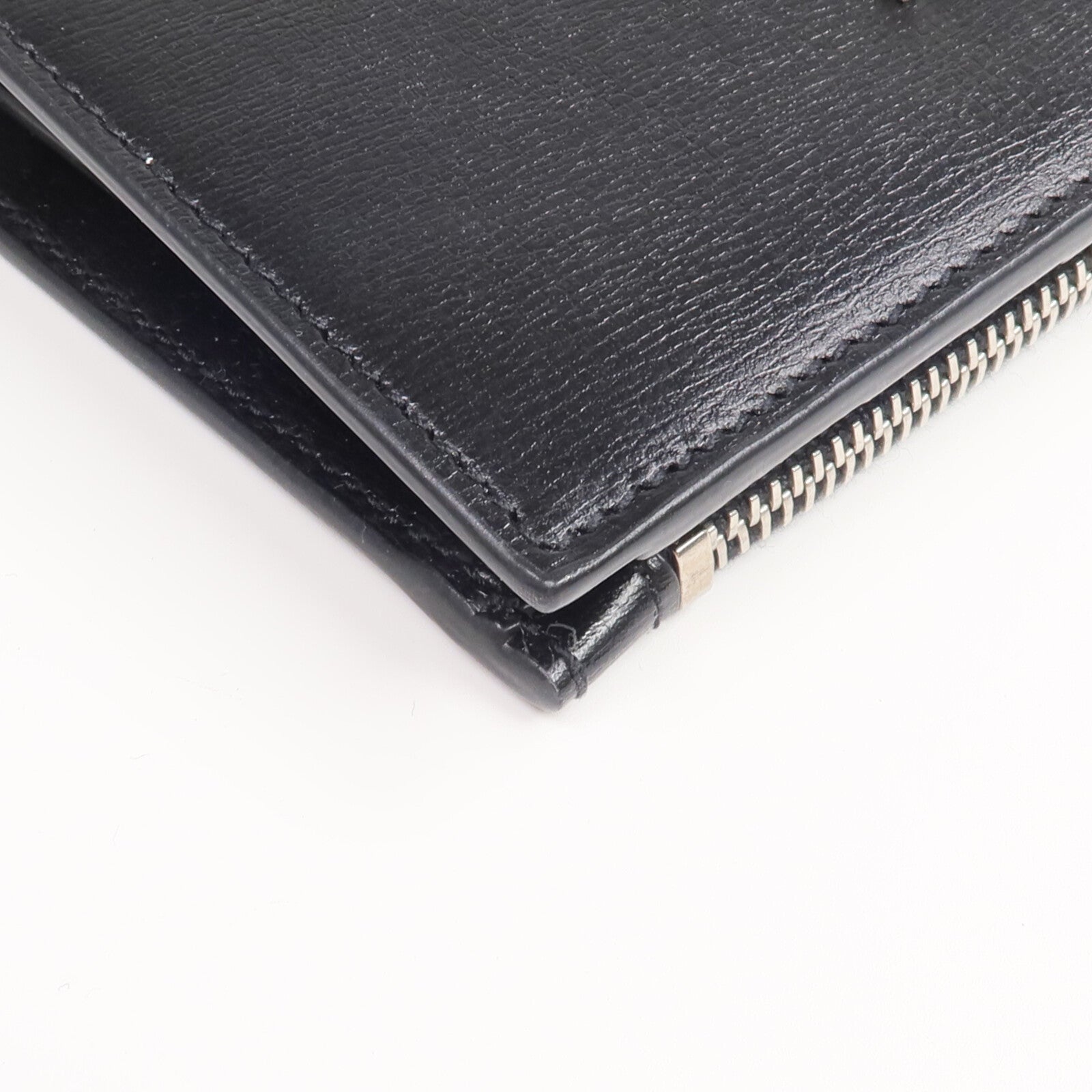 SAINT LAURENT 牛皮皮革Bi-fold Wallet銀扣錢包