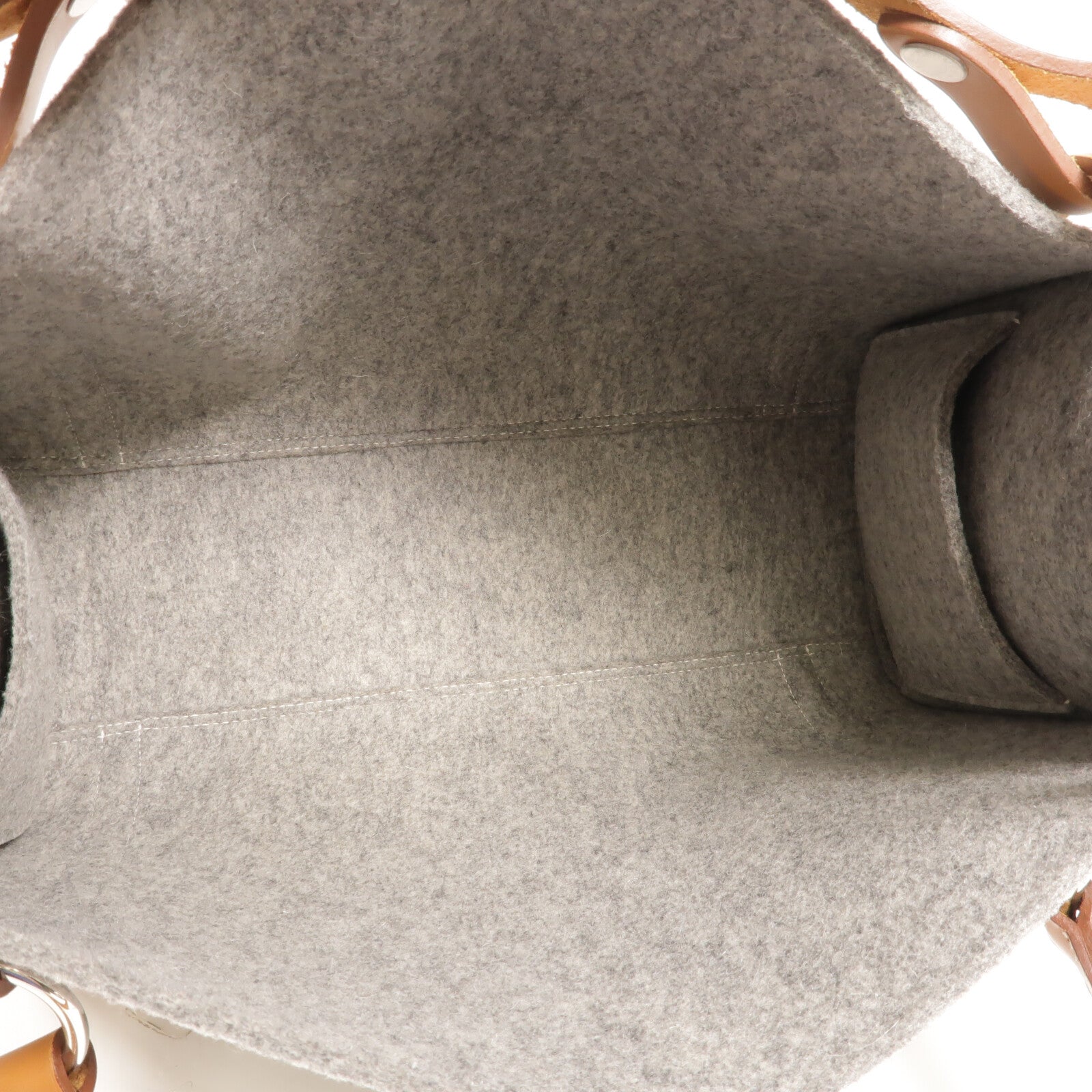 HERMES Felt Cavallicot Tote Bag手挽肩背兩用袋Gris Clair