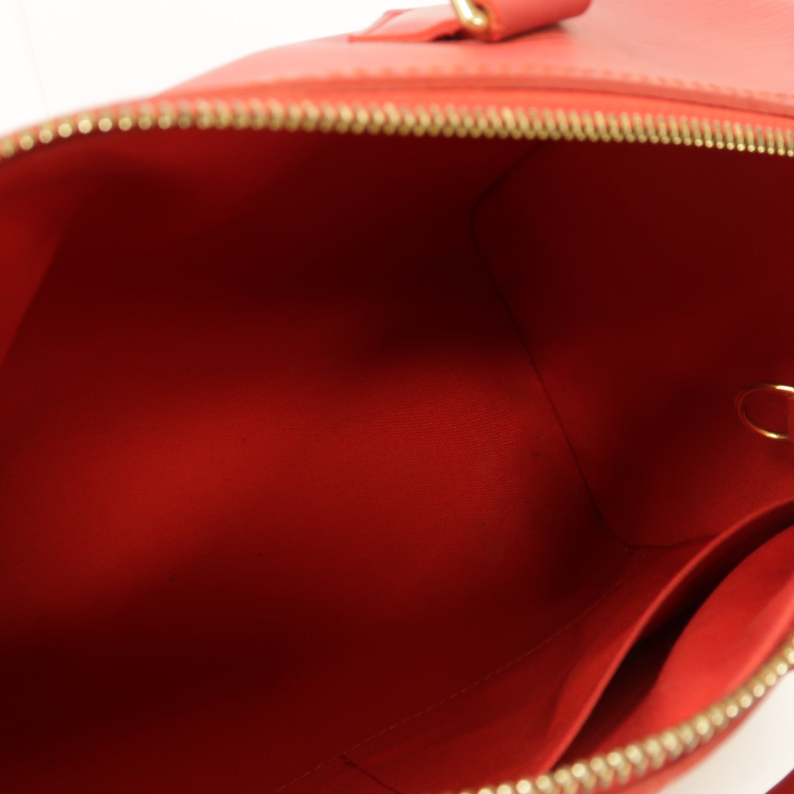 LOUIS VUITTON Epi Speedy 25金扣手挽袋紅色