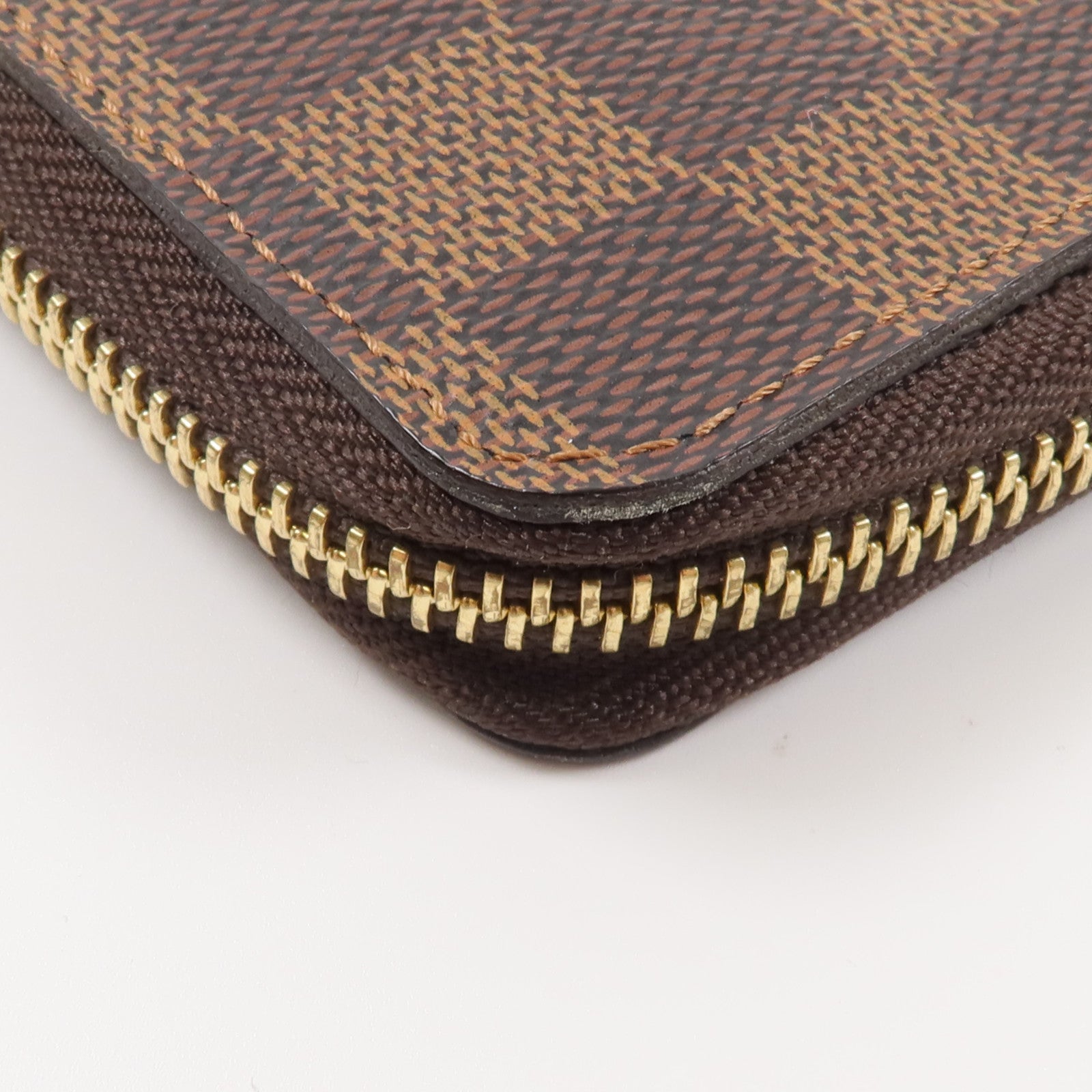 LOUIS VUITTON Damier Clemence Wallet金扣長錢包