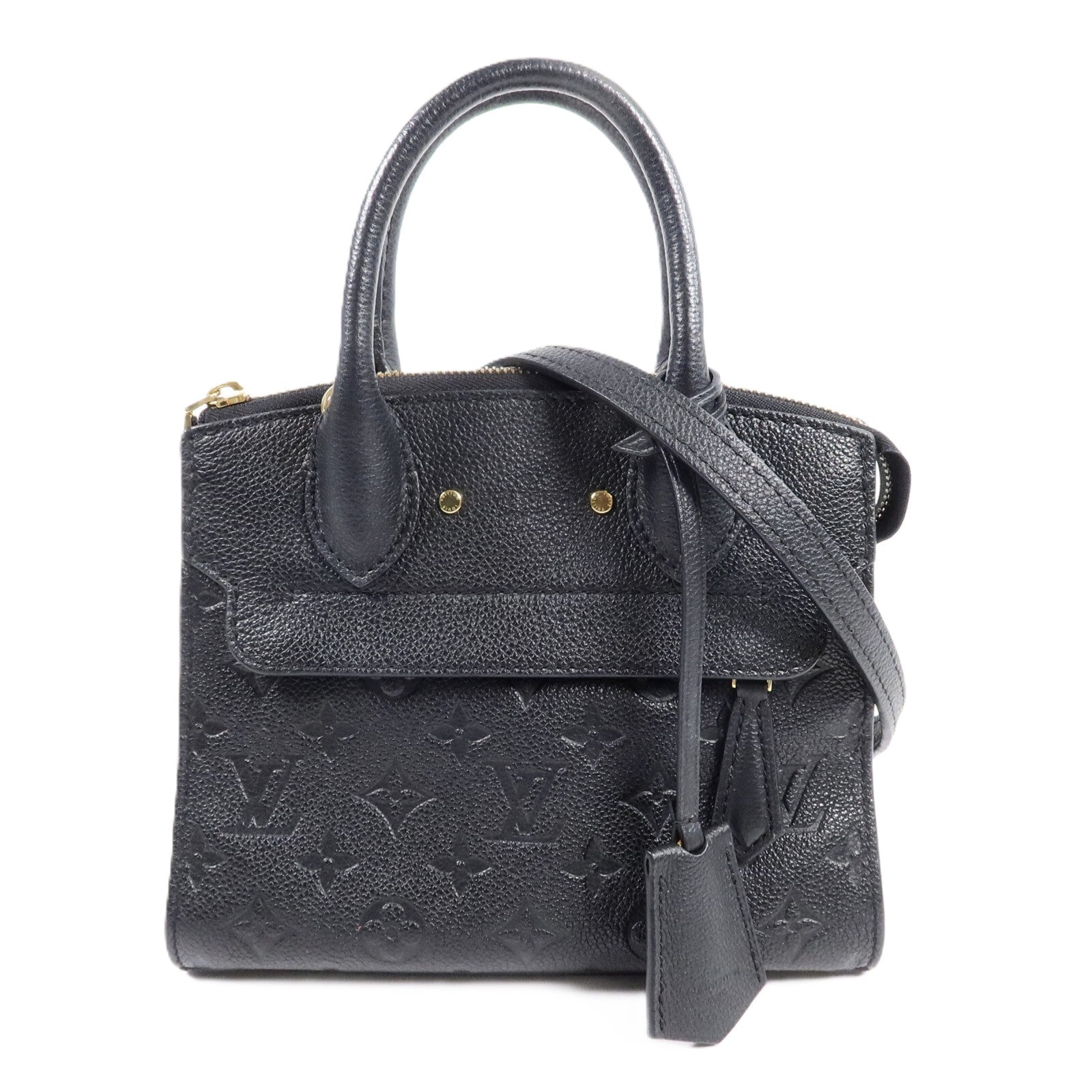 LOUIS VUITTON Monogram Empreinte Pont Neuf Mini金扣手挽肩背兩用袋