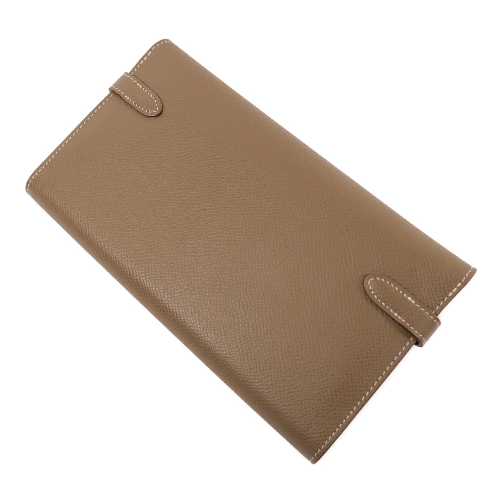 HERMES Epsom皮革Kelly Long Wallet長錢包Etoupe