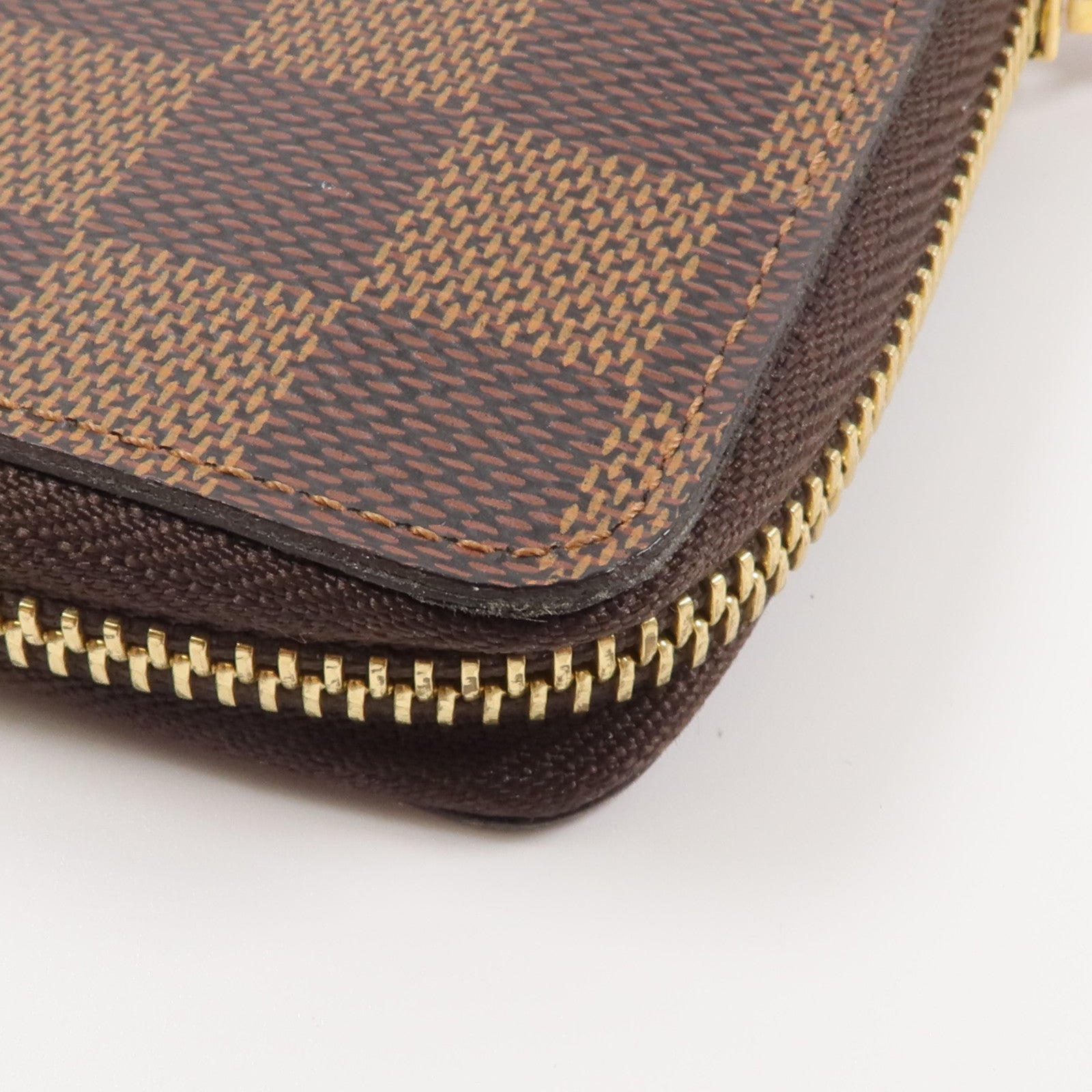 LOUIS VUITTON Damier Clemence Wallet金扣長錢包