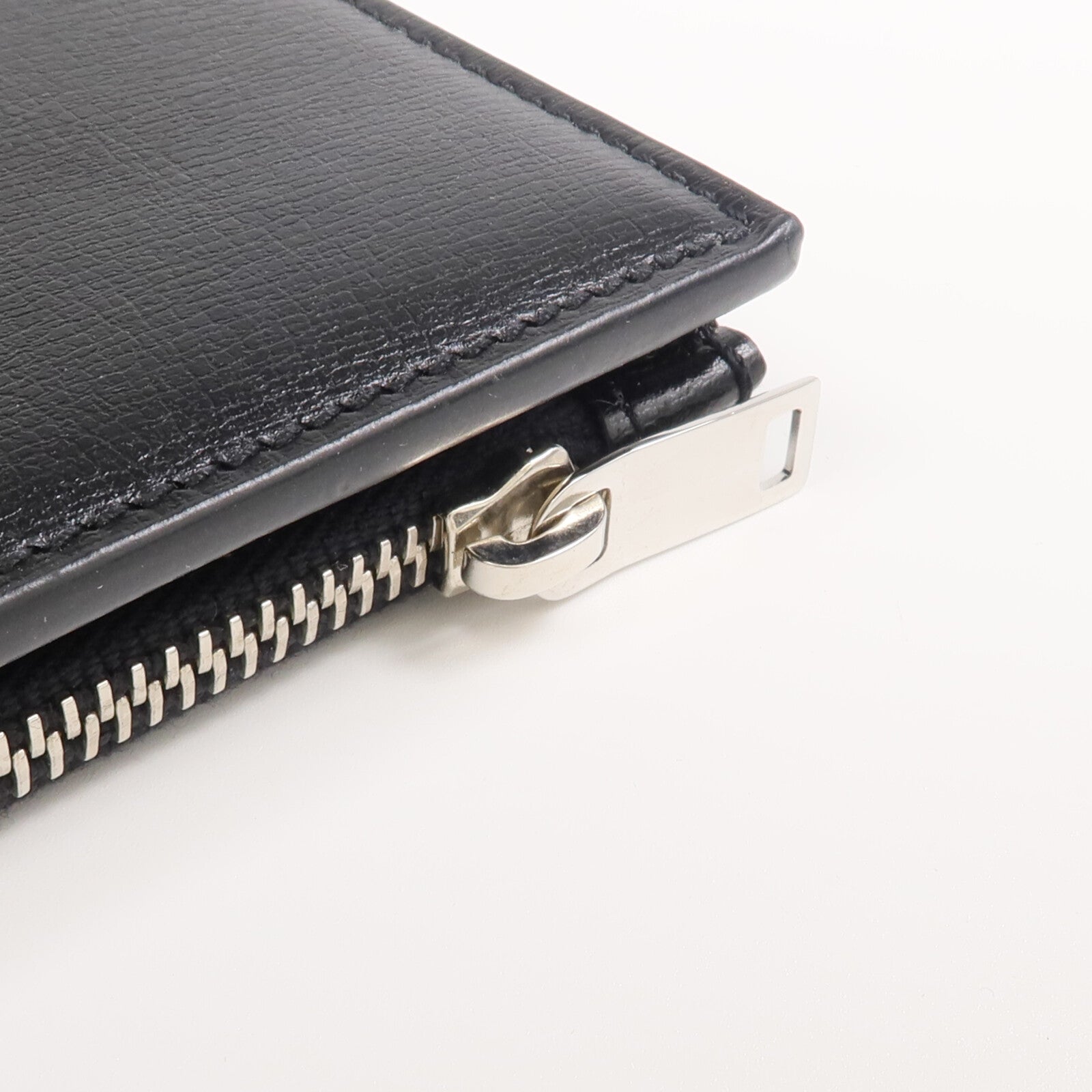 SAINT LAURENT 牛皮皮革Bi-fold Wallet銀扣錢包