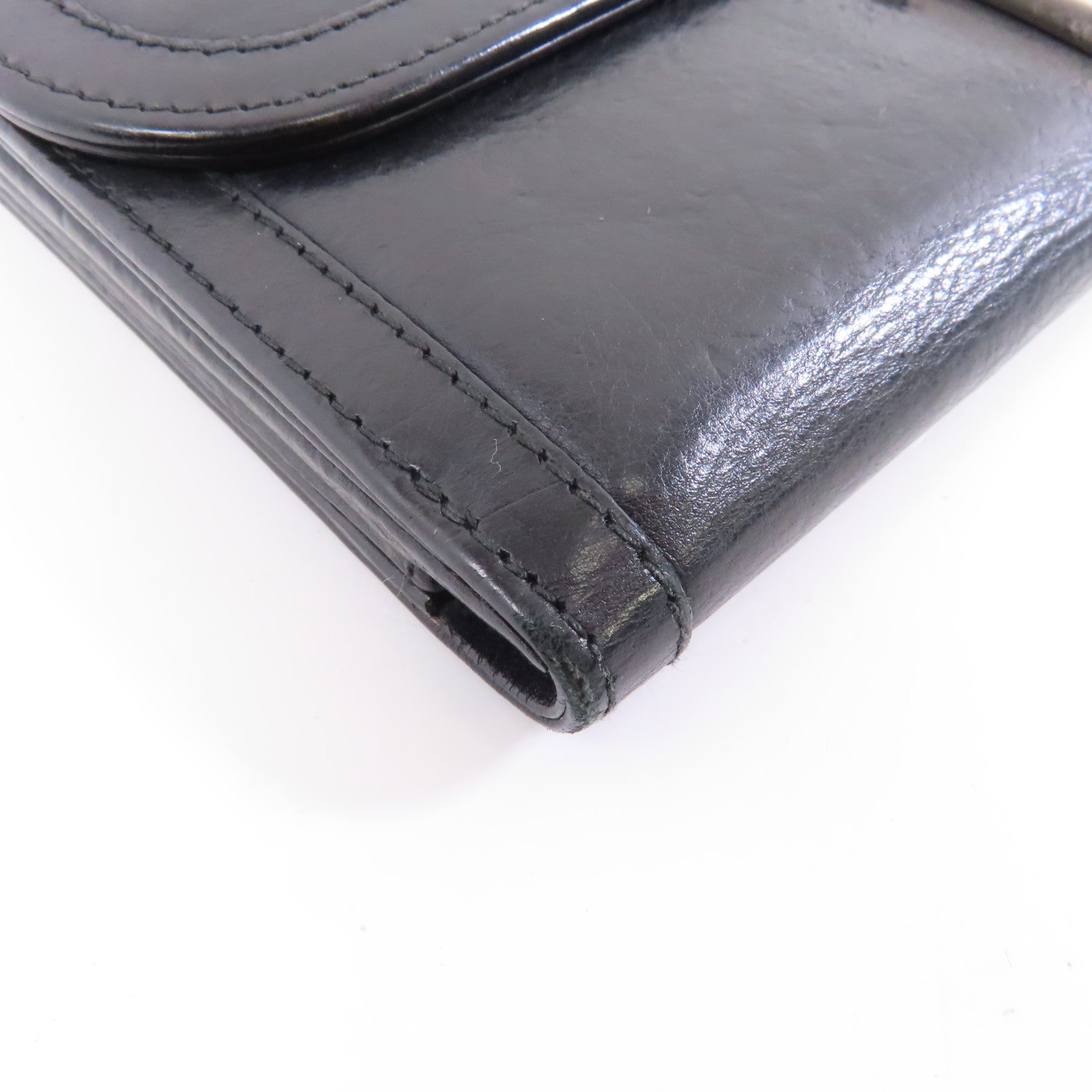 Dior 牛皮皮革Long Wallet銀扣長錢包黑色