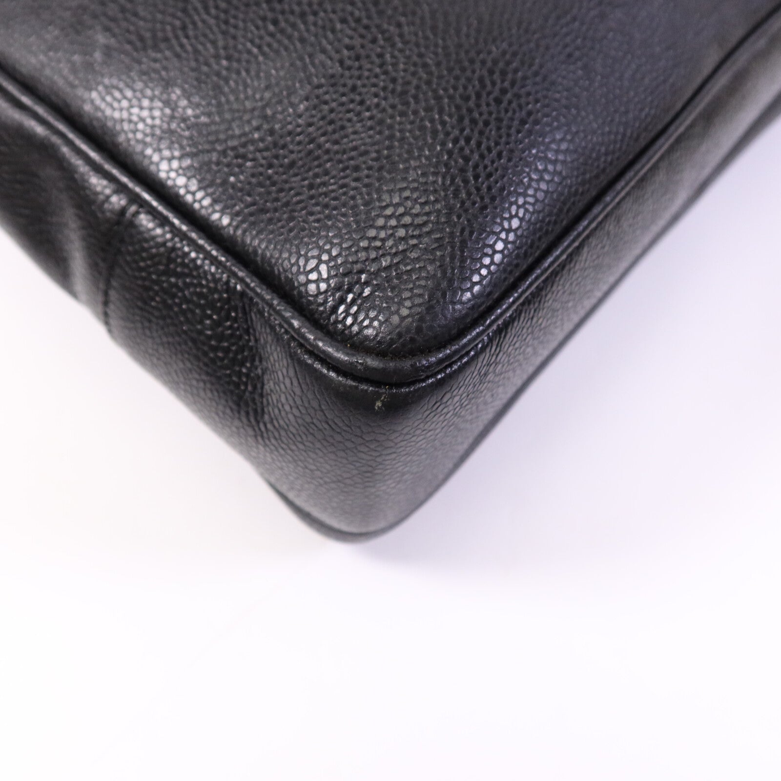 CHANEL 牛皮皮革Vintage Shoulder Tote金扣鏈帶肩背袋