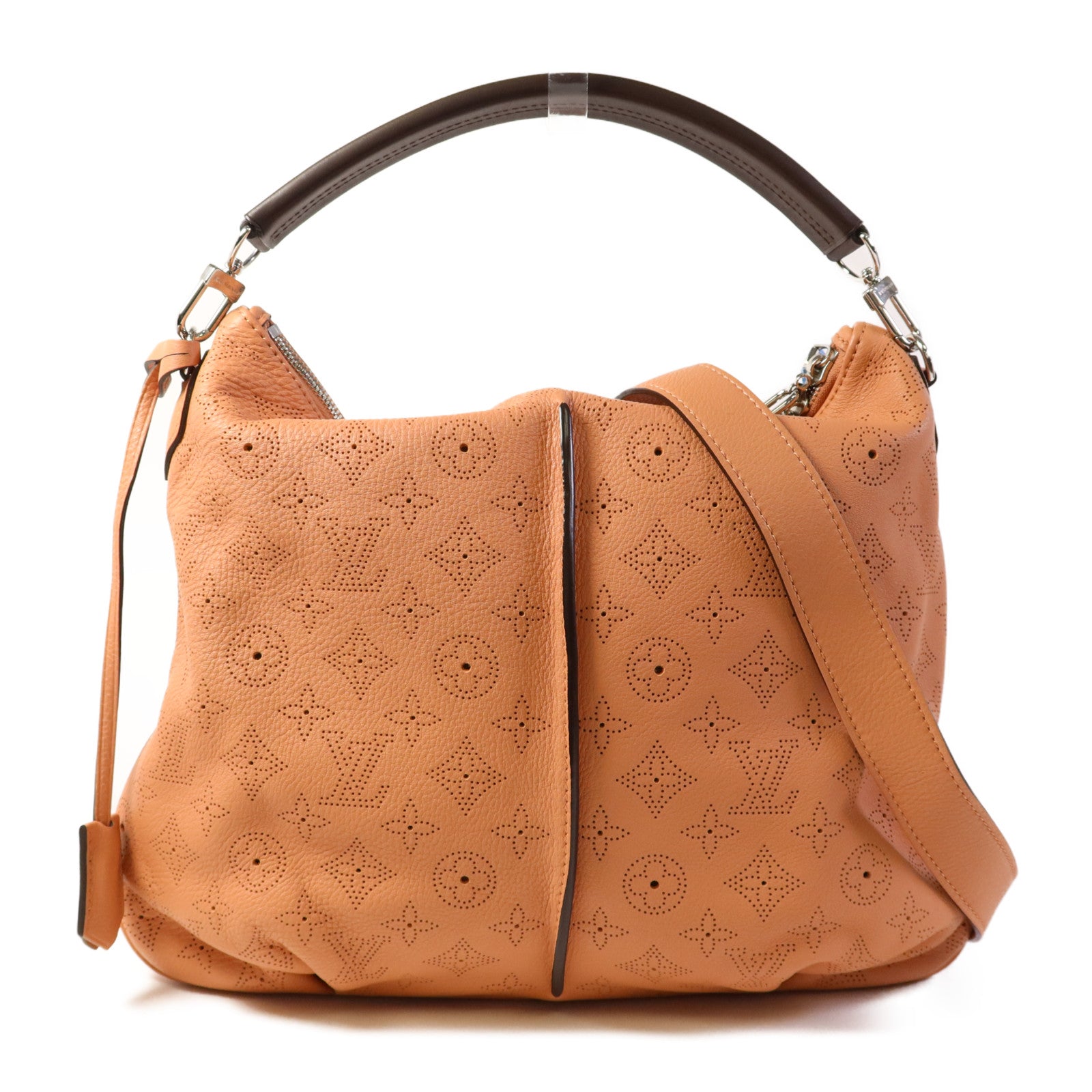 LOUIS VUITTON 牛皮皮革Selene銀扣手挽肩背兩用袋