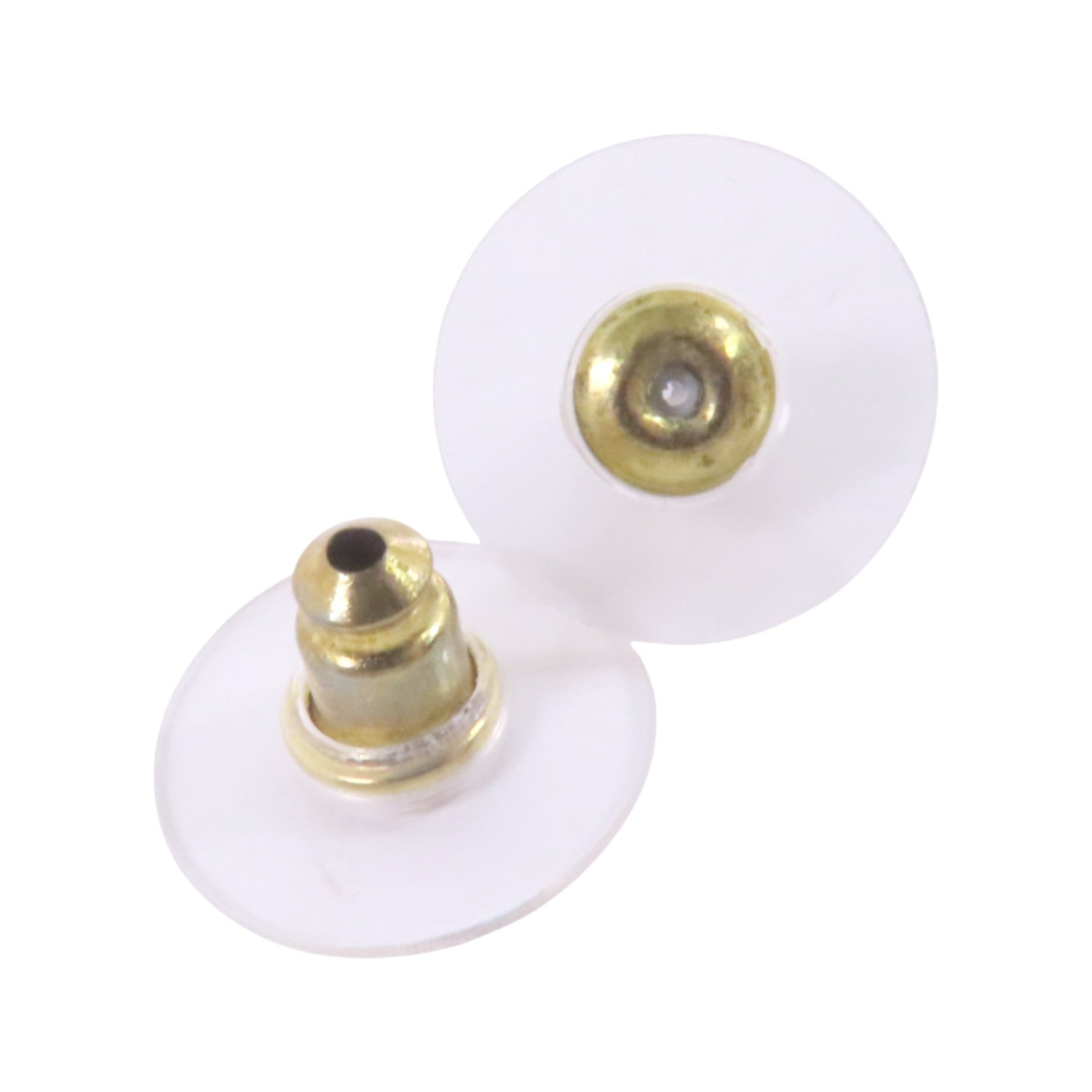 CHANEL 金屬/PVC Earrings金扣耳環