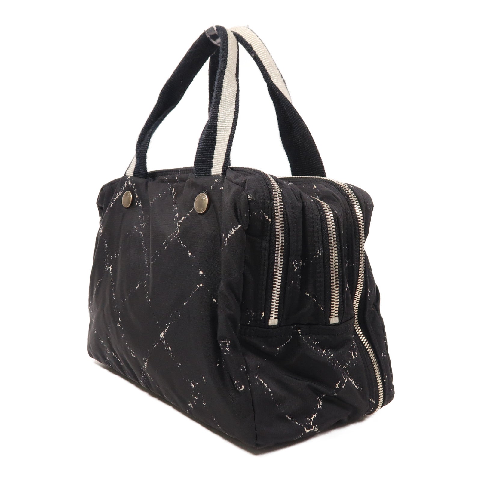 CHANEL 尼龍Hand Bag銀扣手挽袋