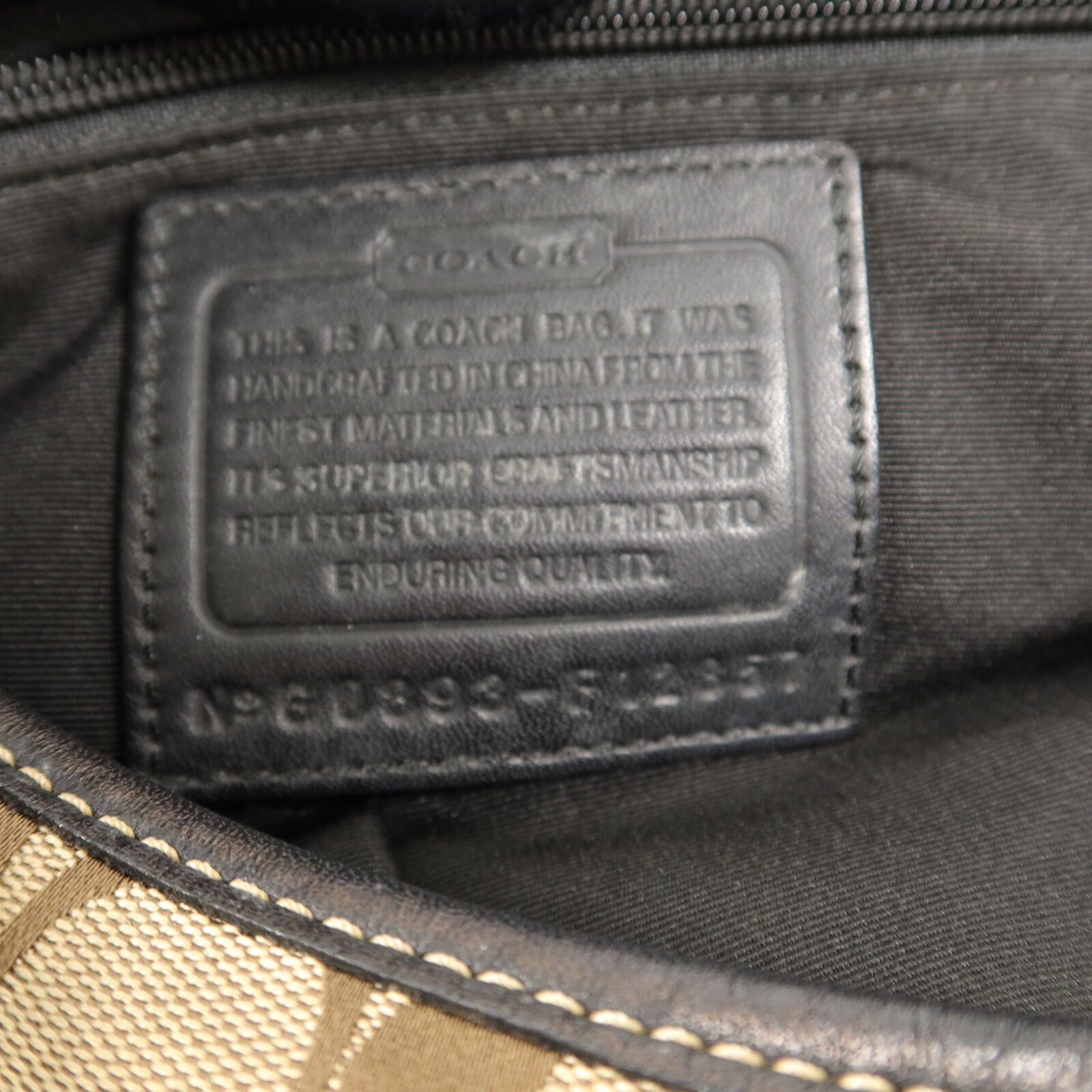 COACH 帆布/牛皮皮革Shoulder Bag肩背袋