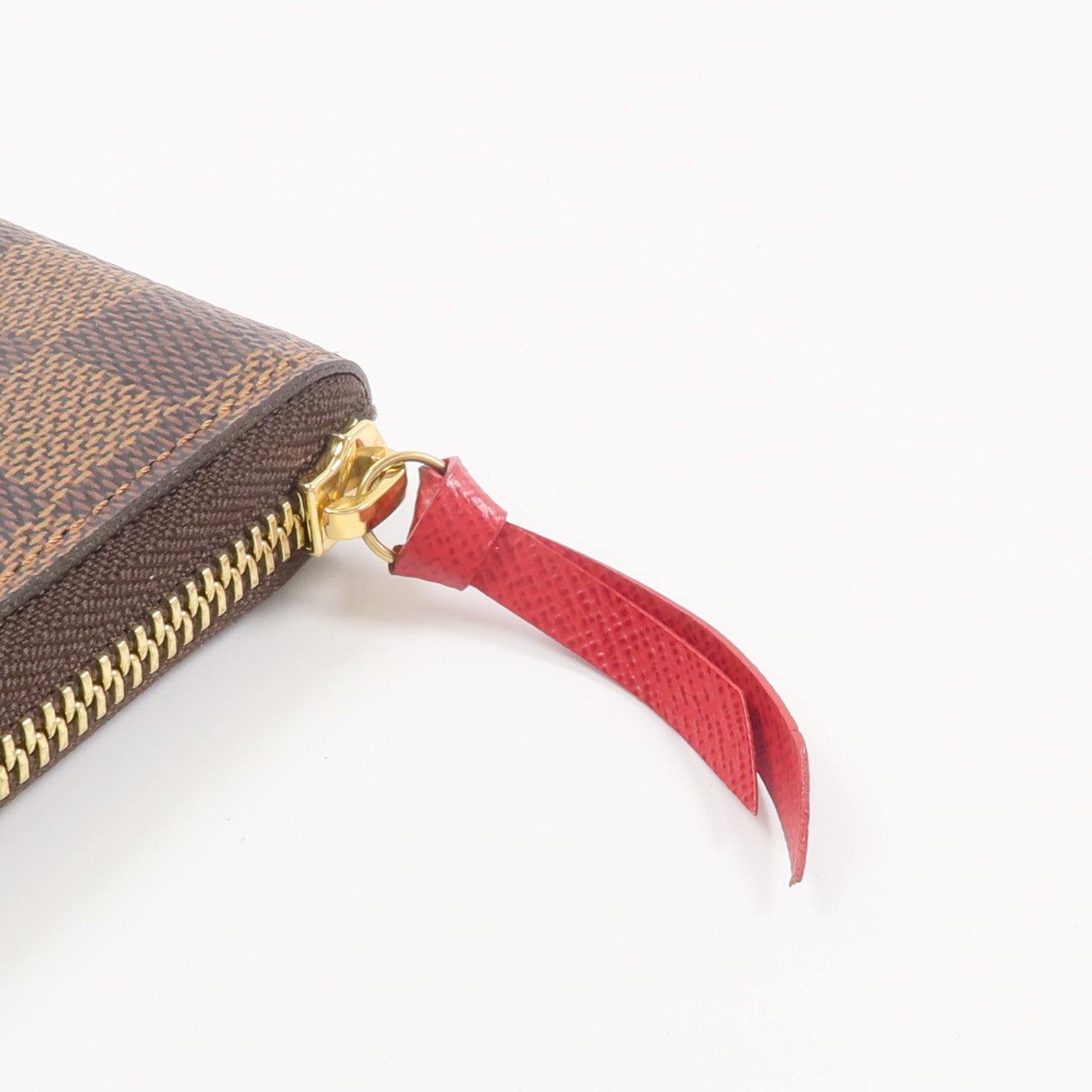 LOUIS VUITTON Damier Clemence Wallet金扣長錢包