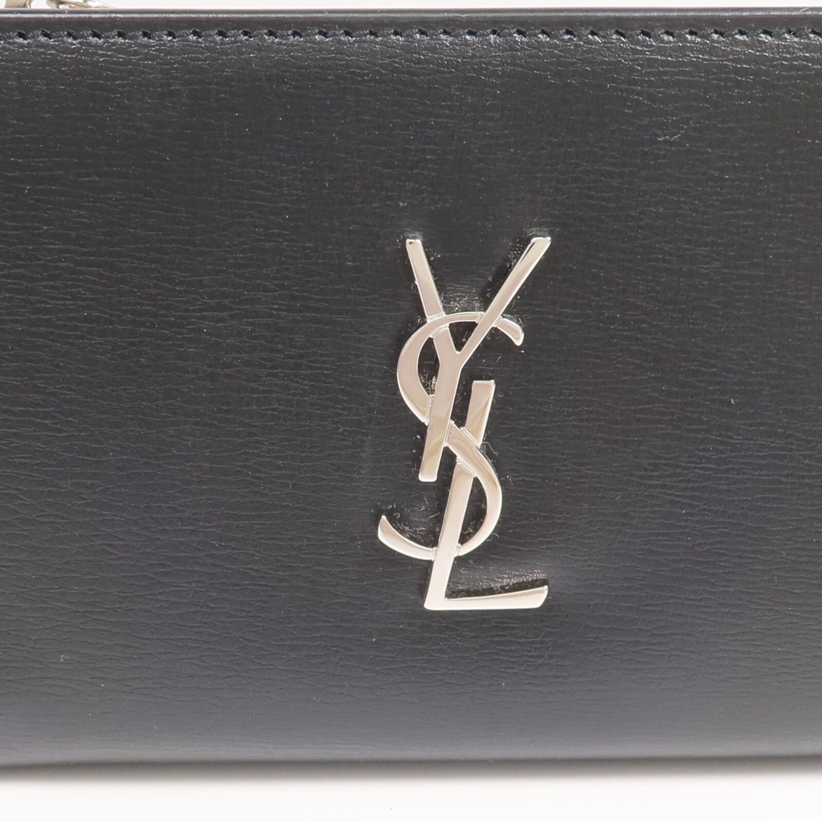 SAINT LAURENT 牛皮皮革Bi-fold Wallet銀扣錢包