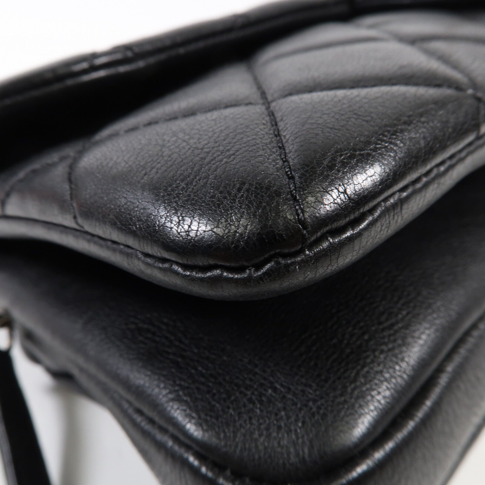 CHANEL 牛皮皮革Chain Shoulder金扣鏈帶肩背袋