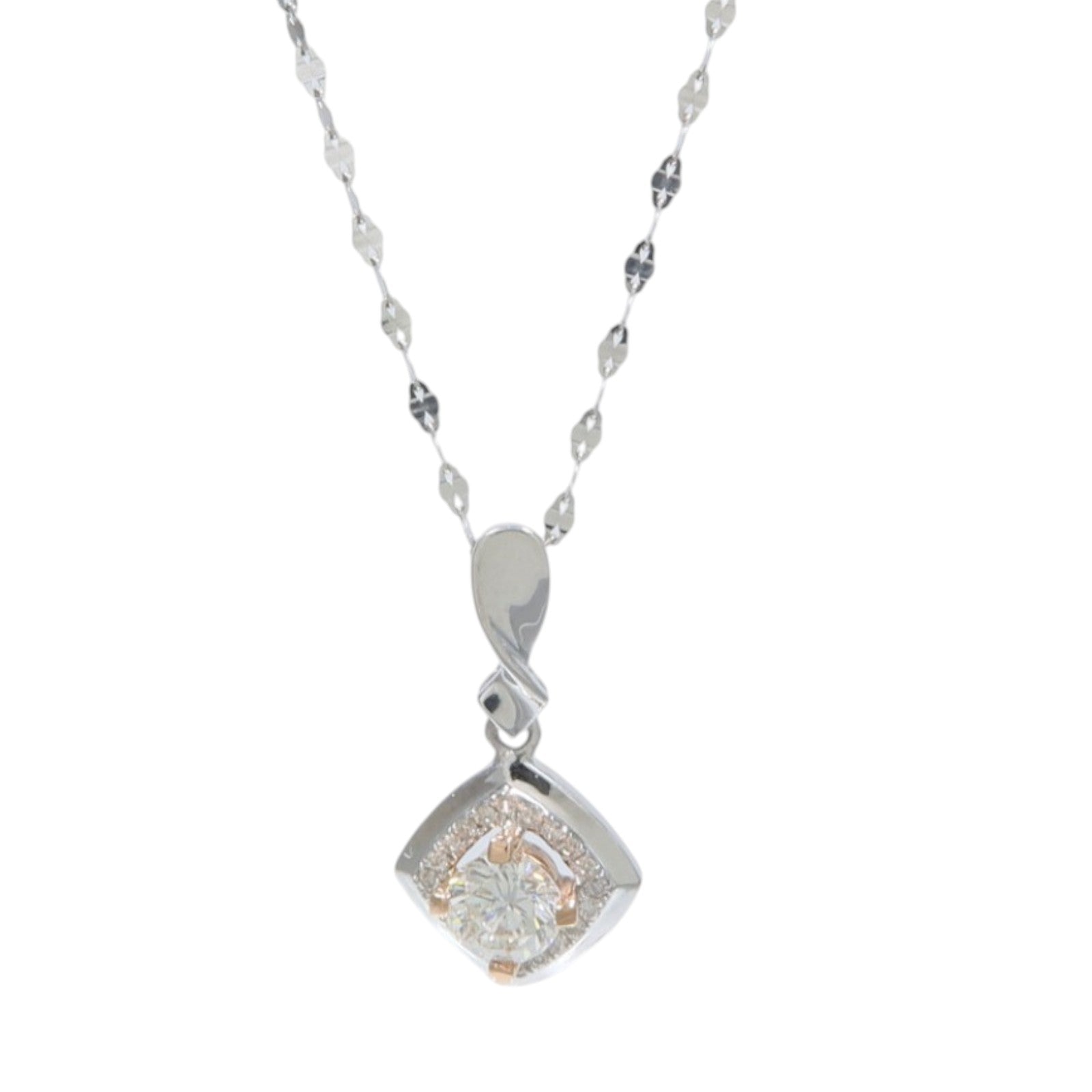 JEWELRY 18K玫瑰金/14K白金Diamond Necklace鑽石項鍊