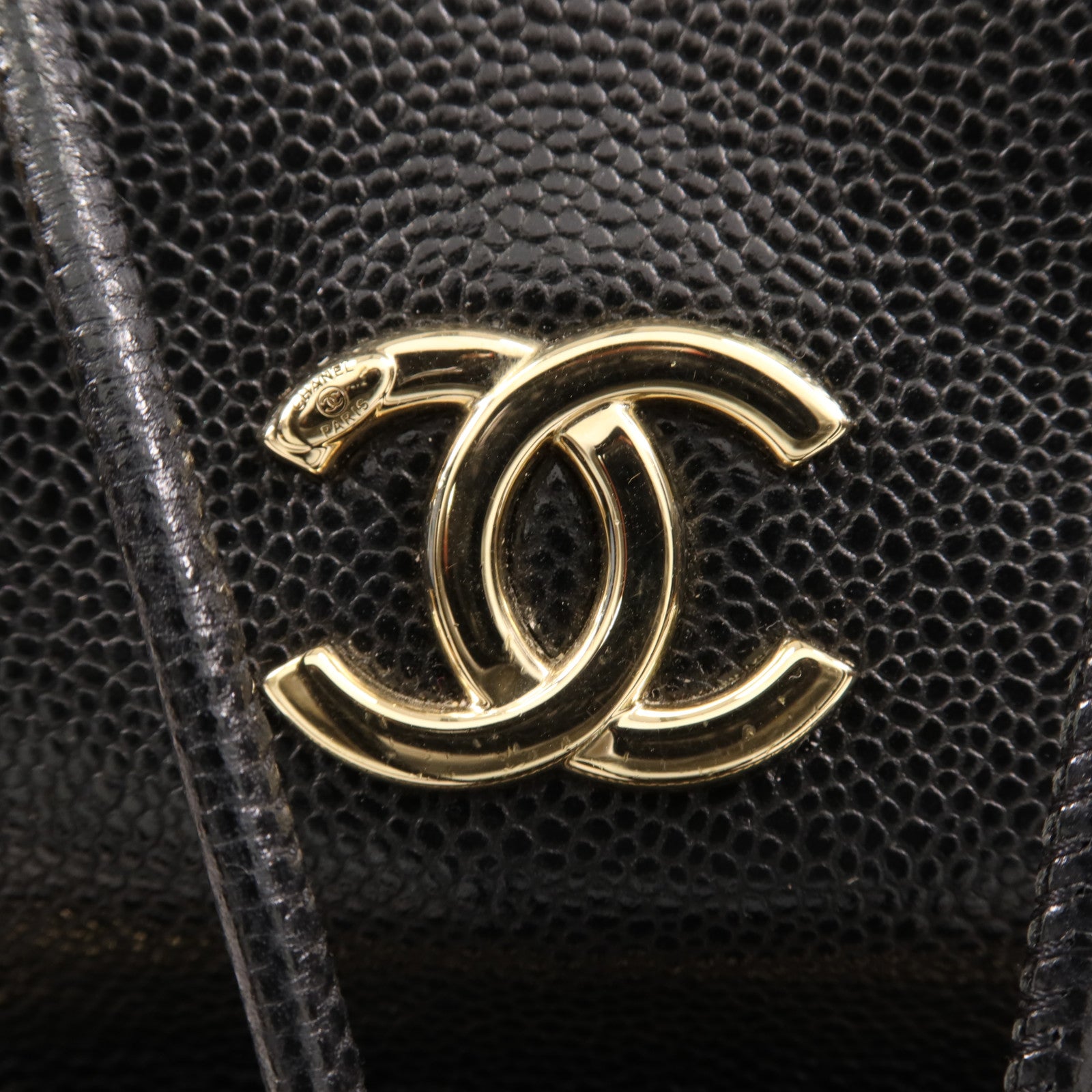 CHANEL 【激減優惠】牛皮皮革Bucket Bag金扣肩背袋