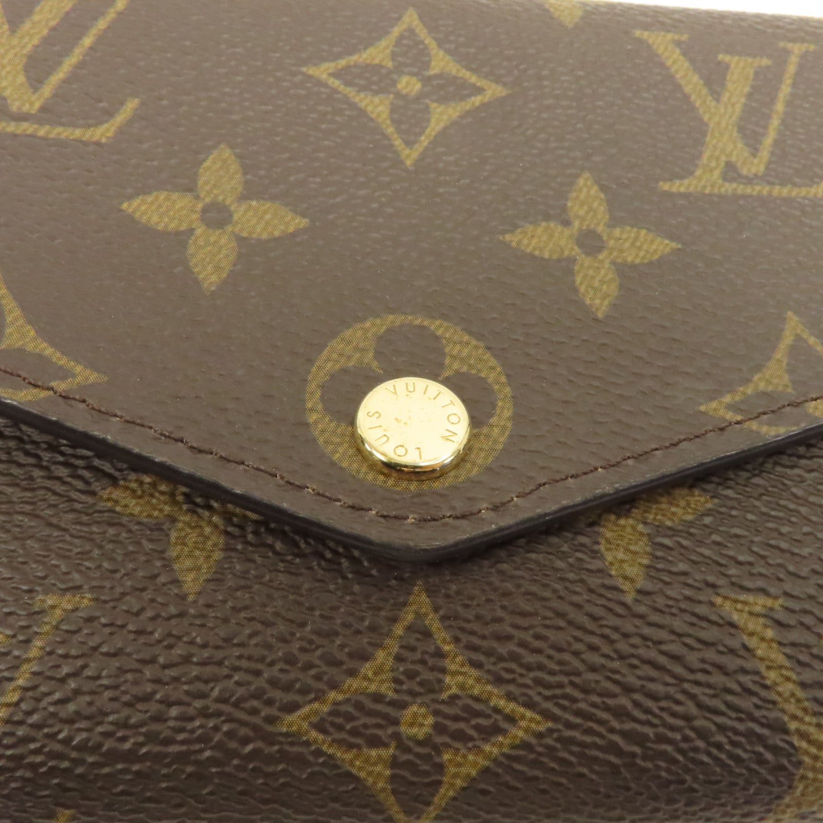 LOUIS VUITTON Monogram Sarah Long Wallet金扣長錢包棕色/紅色