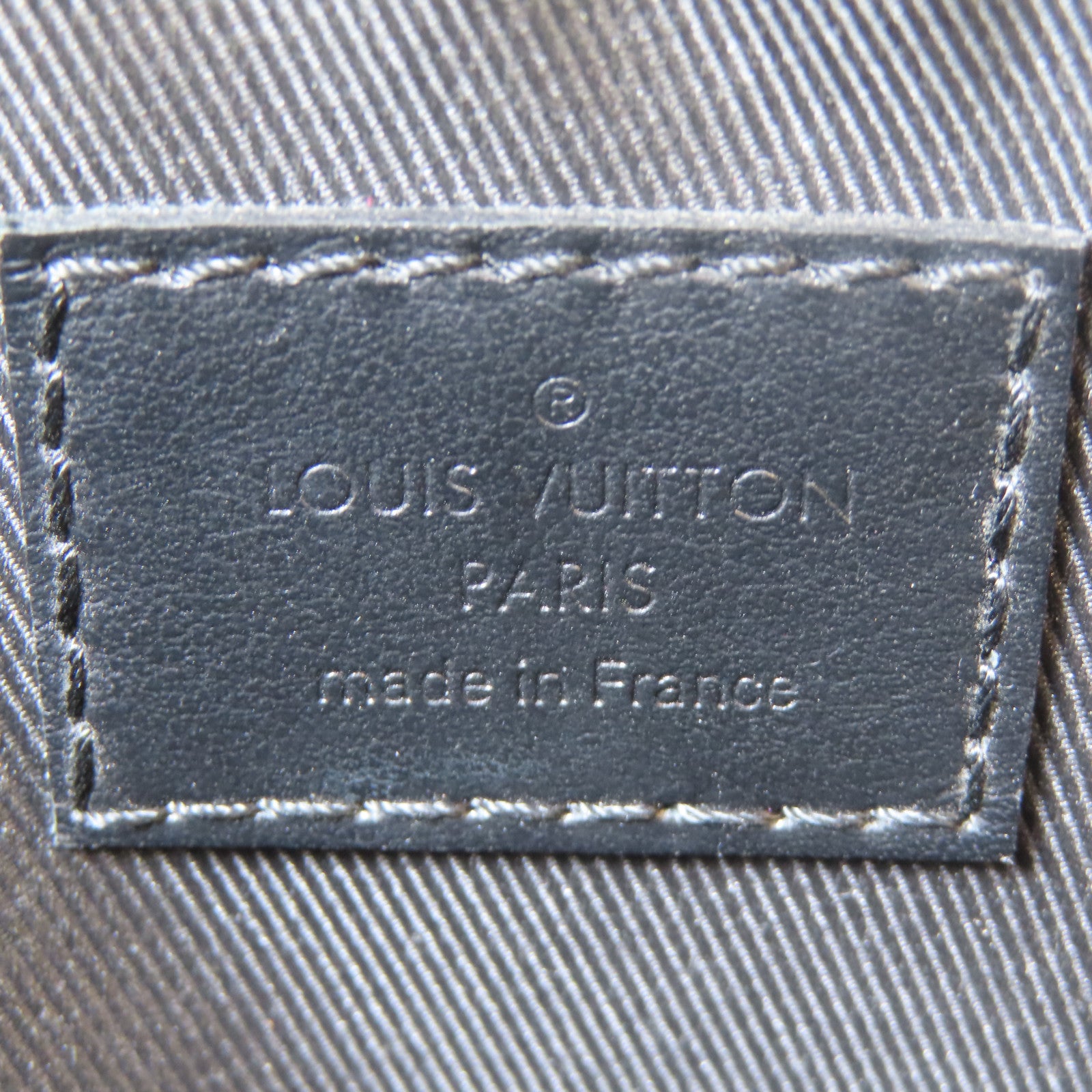 LOUIS VUITTON Monogram Eclipse Trio Messenger銀扣肩背袋黑色/灰色