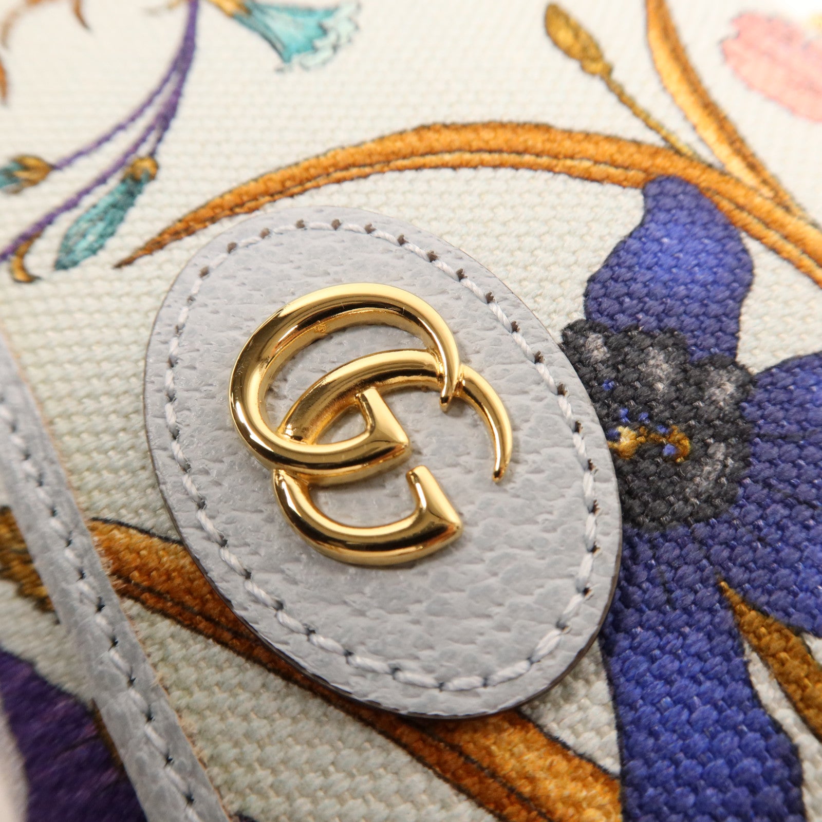 GUCCI 帆布Chain Shoulder Bag金扣鏈帶肩背袋