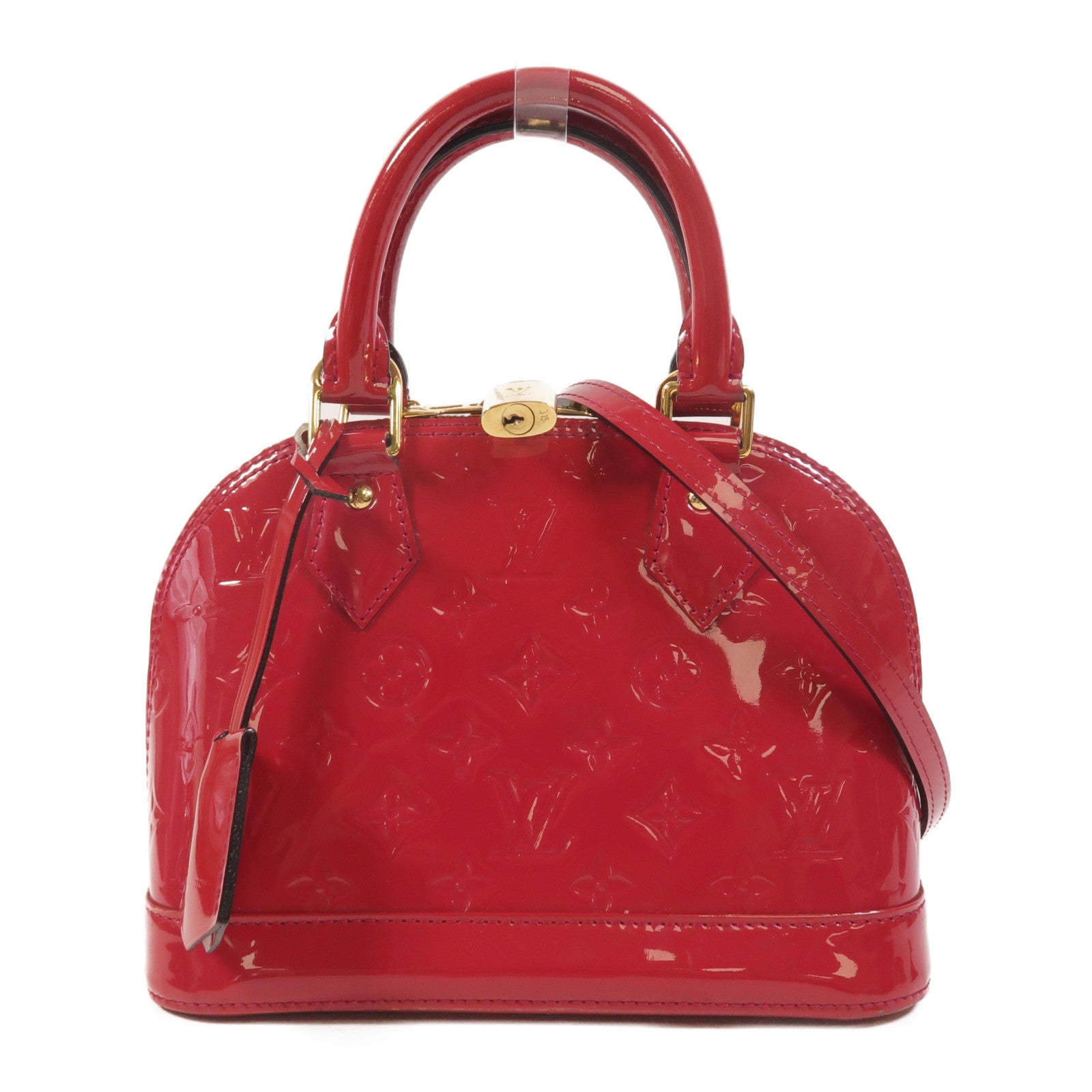 LOUIS VUITTON Monogram Vernis Alma BB手挽肩背兩用袋