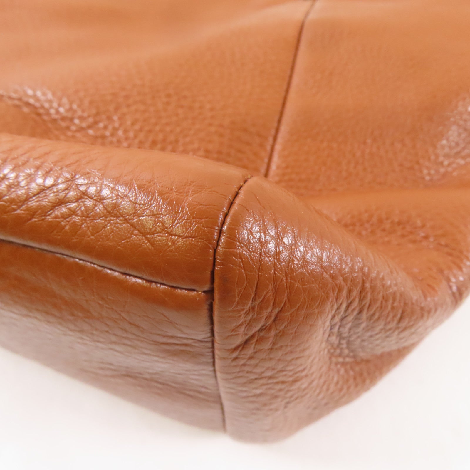 COACH 牛皮皮革Shoulder Bag金扣肩背袋棕色