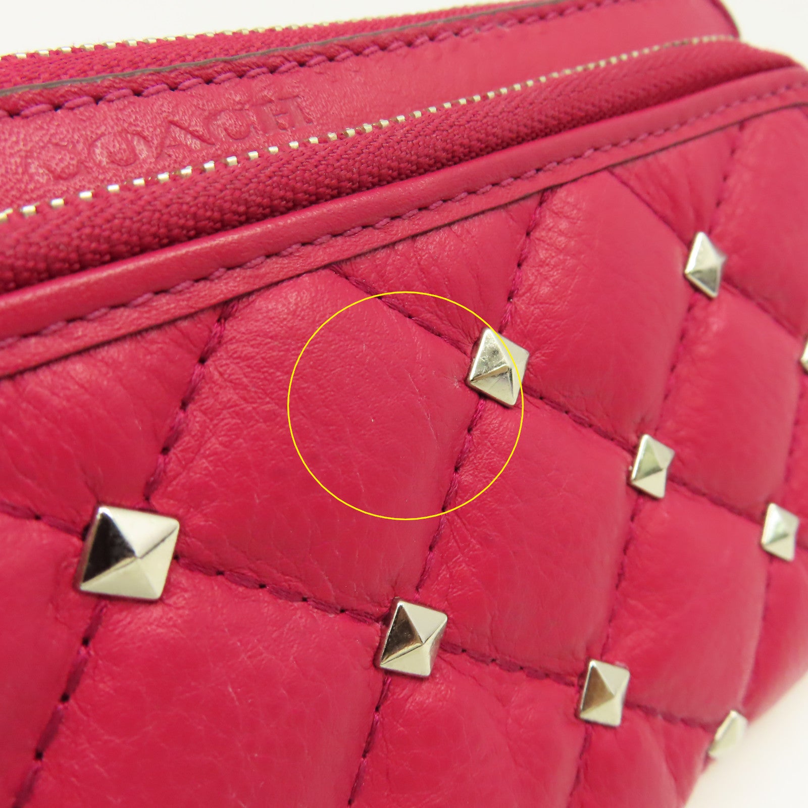 COACH 【激減優惠】牛皮皮革Zipper Long Wallet拉鏈長錢包酒紅色
