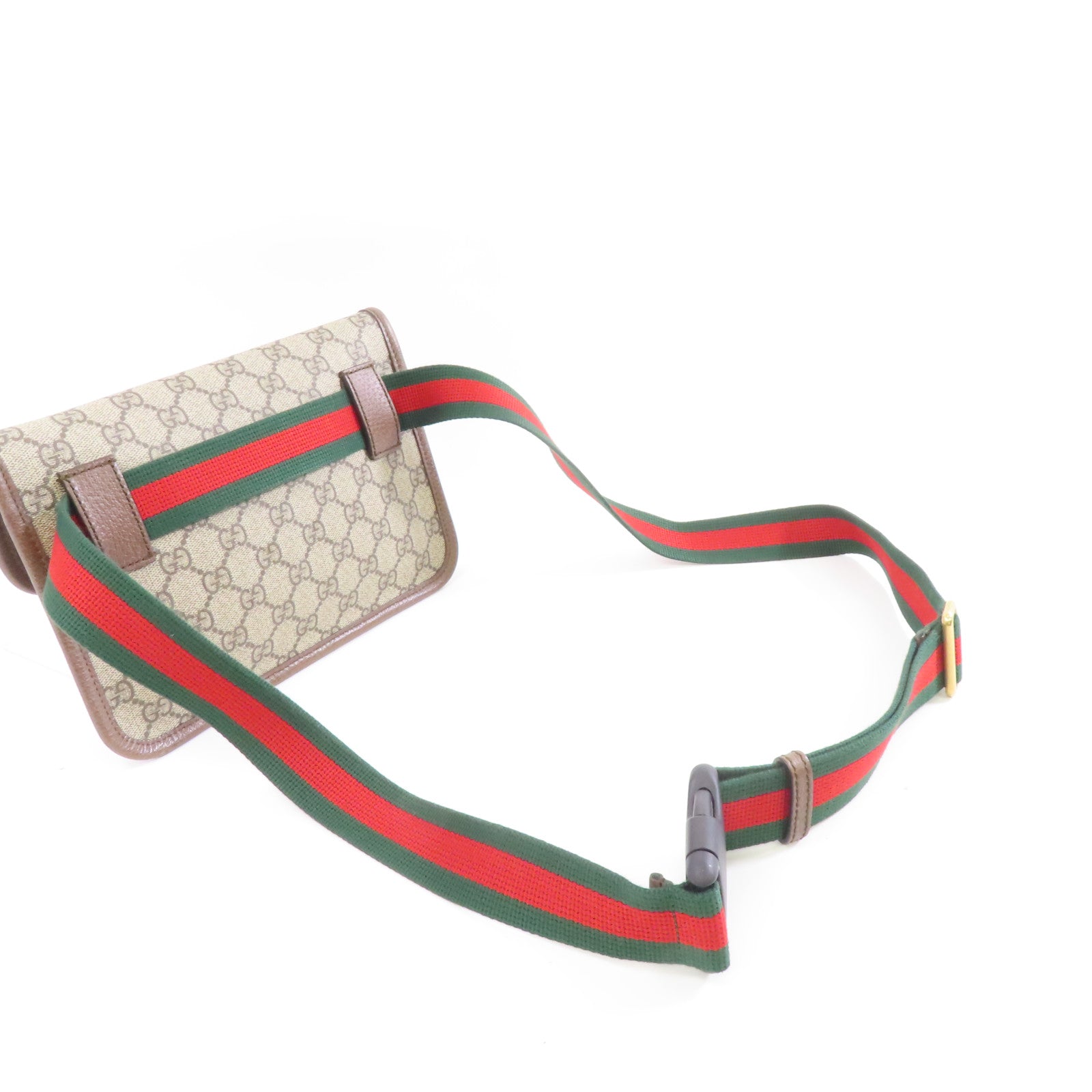 GUCCI 【激減優惠】塗層帆布Neo Vintage GG Supreme金扣腰包啡色